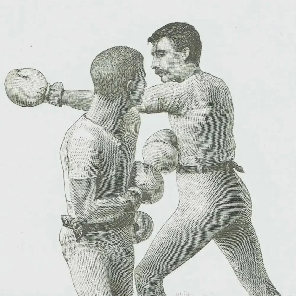 1889 Boxing Side Step - Original Antique Print - Badminton Library Victorian Sports Pugilism Athletic Training Illustration - 5 x 7 in