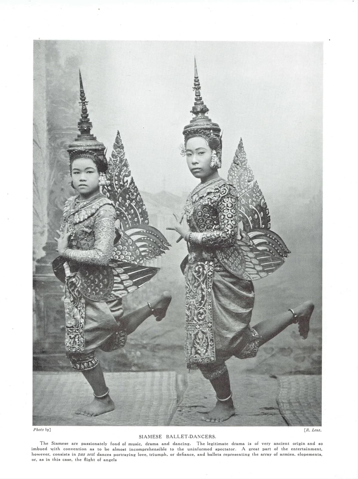 7.5 x 10 in — “Siamese Dancers” — Print — 1913 — Book Illustration