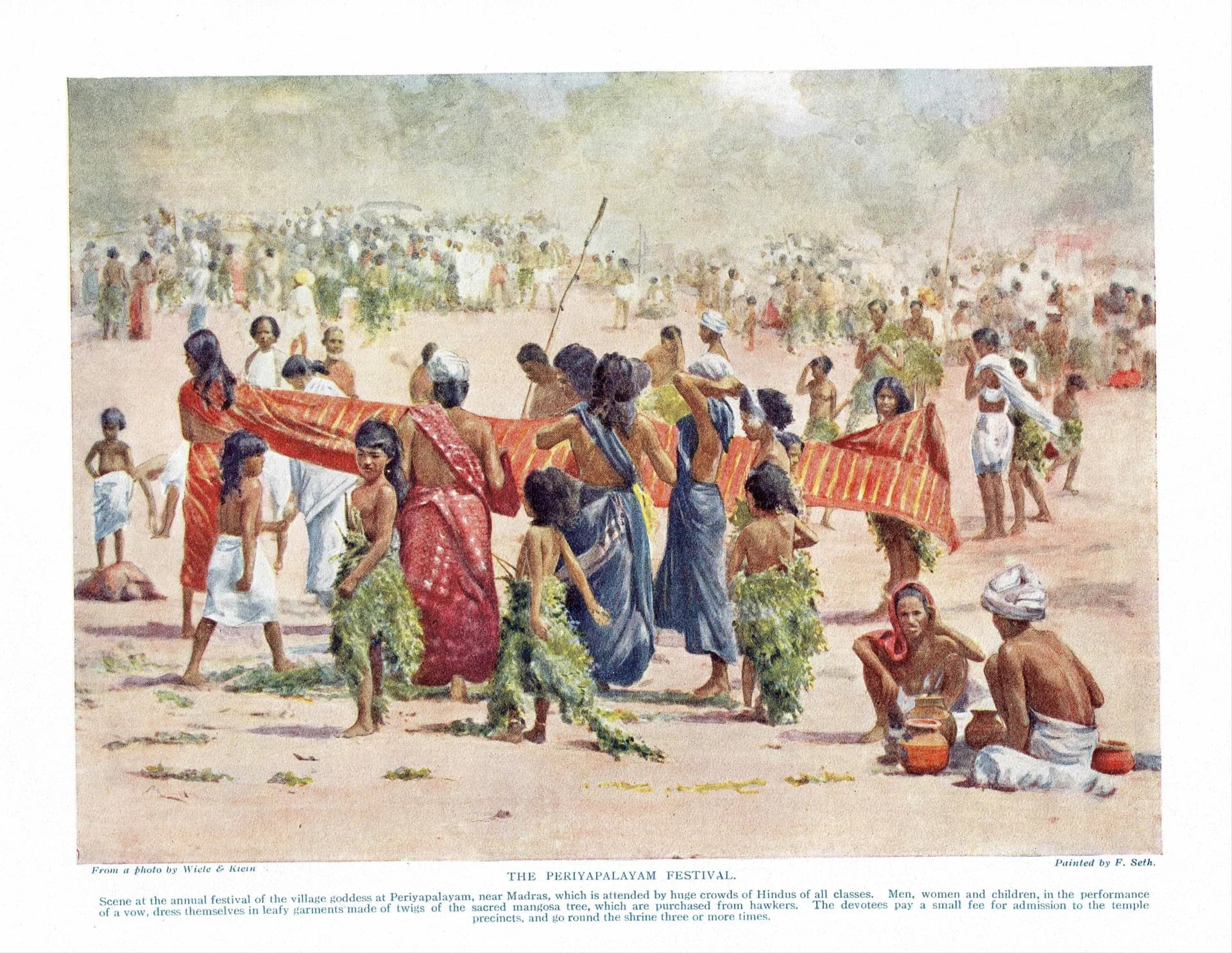 10 x 7.5 in — “Periyapalayam” — Print — 1913 — Book Illustration