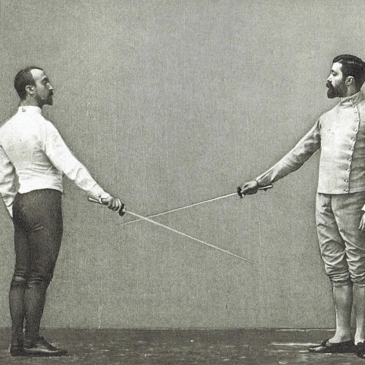 1889 End of The Salute - Original Antique Engraving - Fencing Swordsmen Victorian Sports Badminton Library - 5 x 7 in