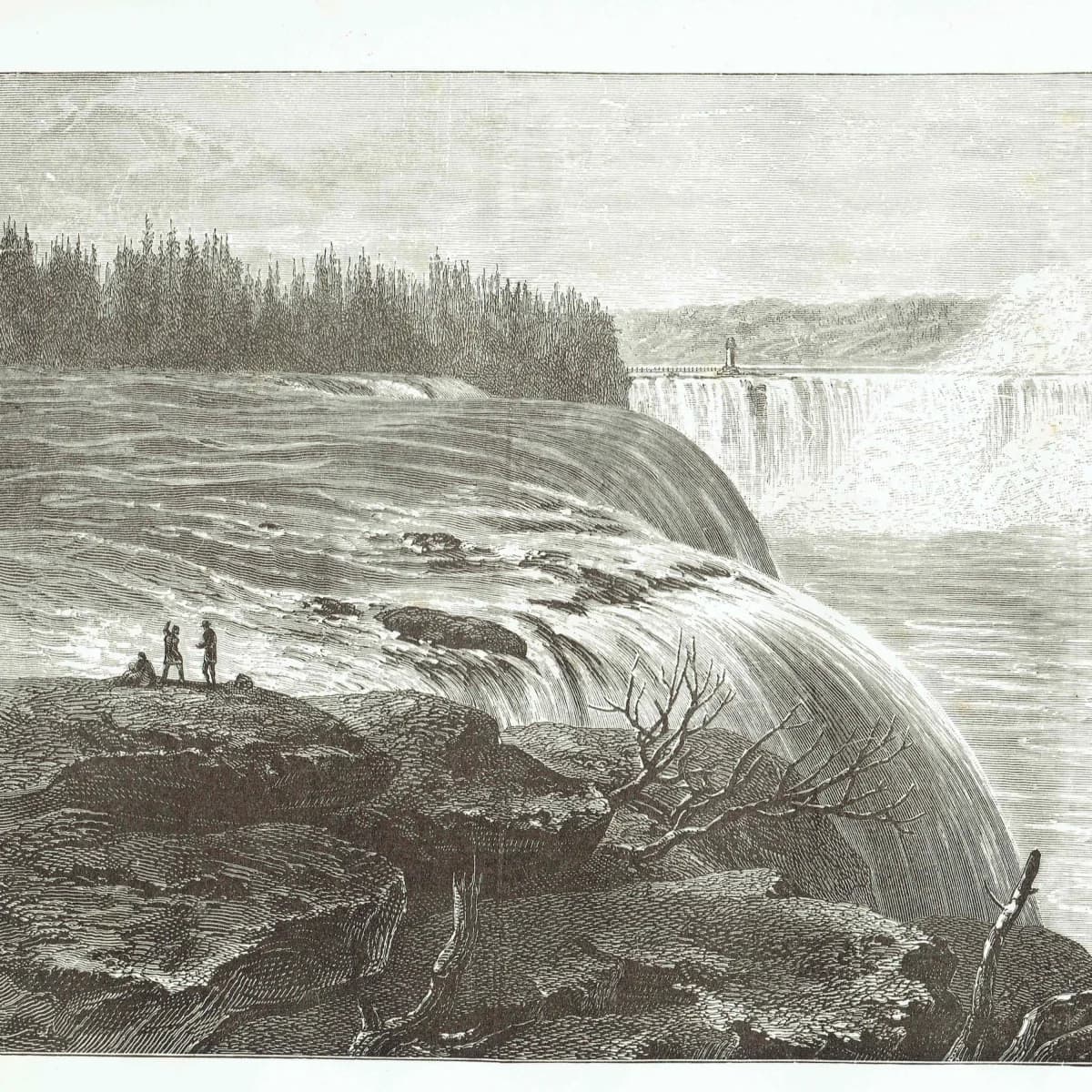 1885 Niagara Falls - Original Antique Engraving By Whymper - Canadian Pictures Sydney Hall Victorian Landscape Travel - 10.75 x 7.25 in