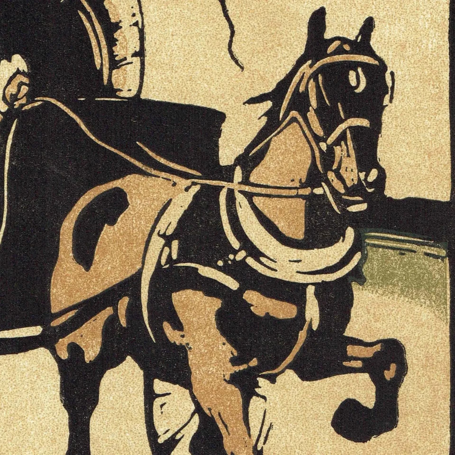 1898 The Cabriolet - Original Antique Woodcut By Nicholson - Victorian Horse Carriage Studio Magazine Transport Art - 7.5 x 10.75 in