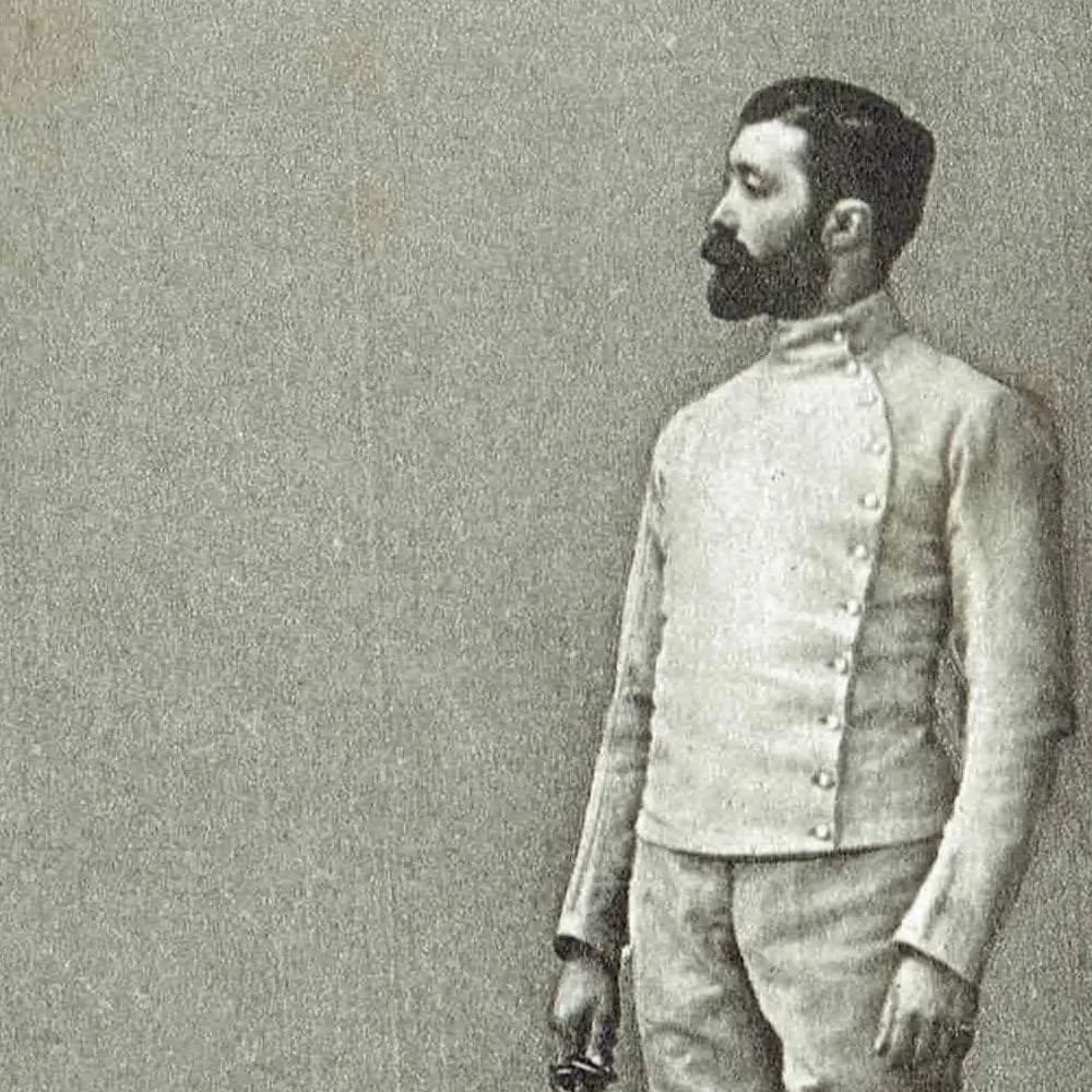 1889 Fencing Salute Position - Original Antique Engraving - Badminton Library Victorian Sports Instruction Swordplay - 5 x 7 in