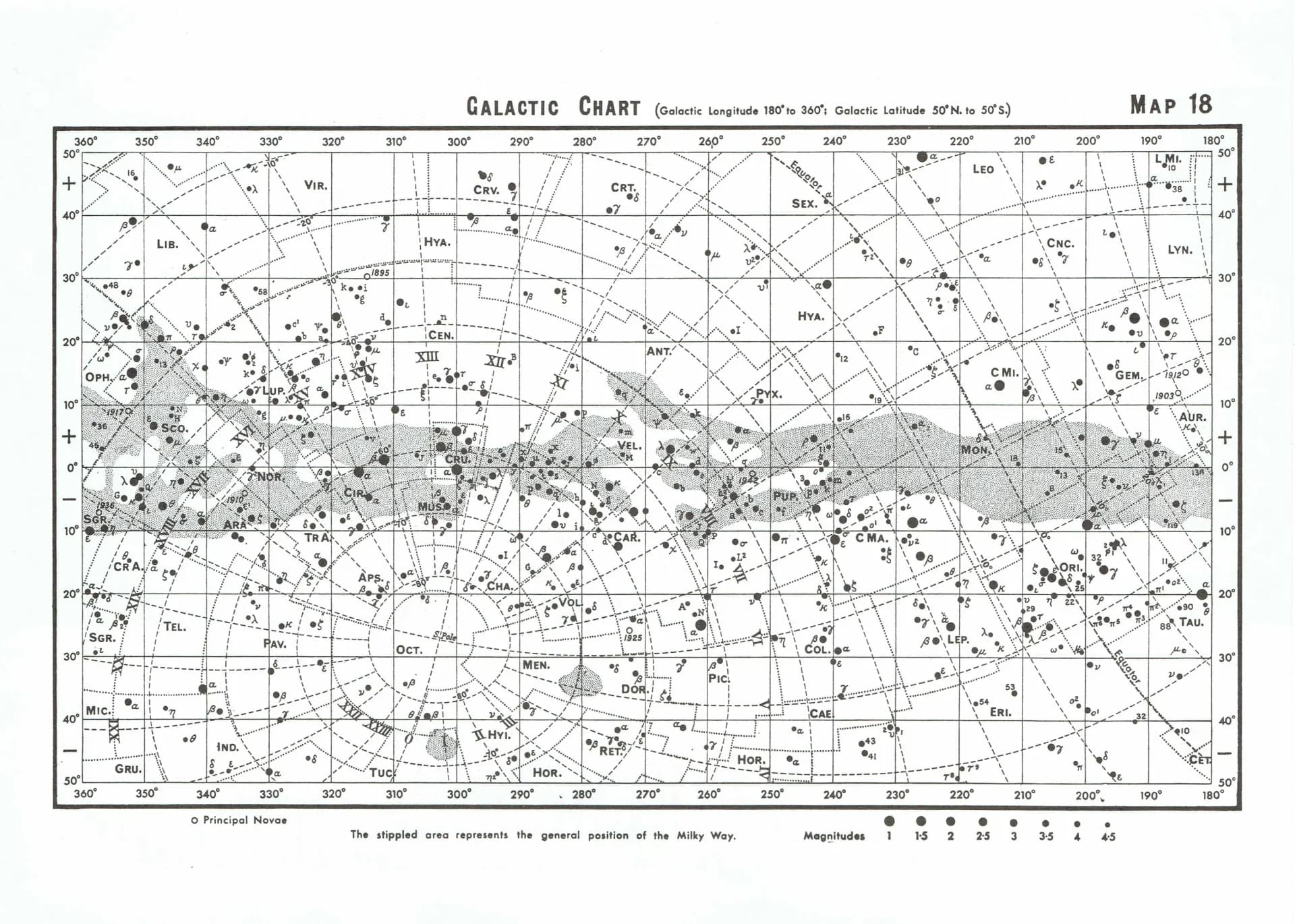 1978 Galactic Chart Map – Original Vintage Astronomy Print