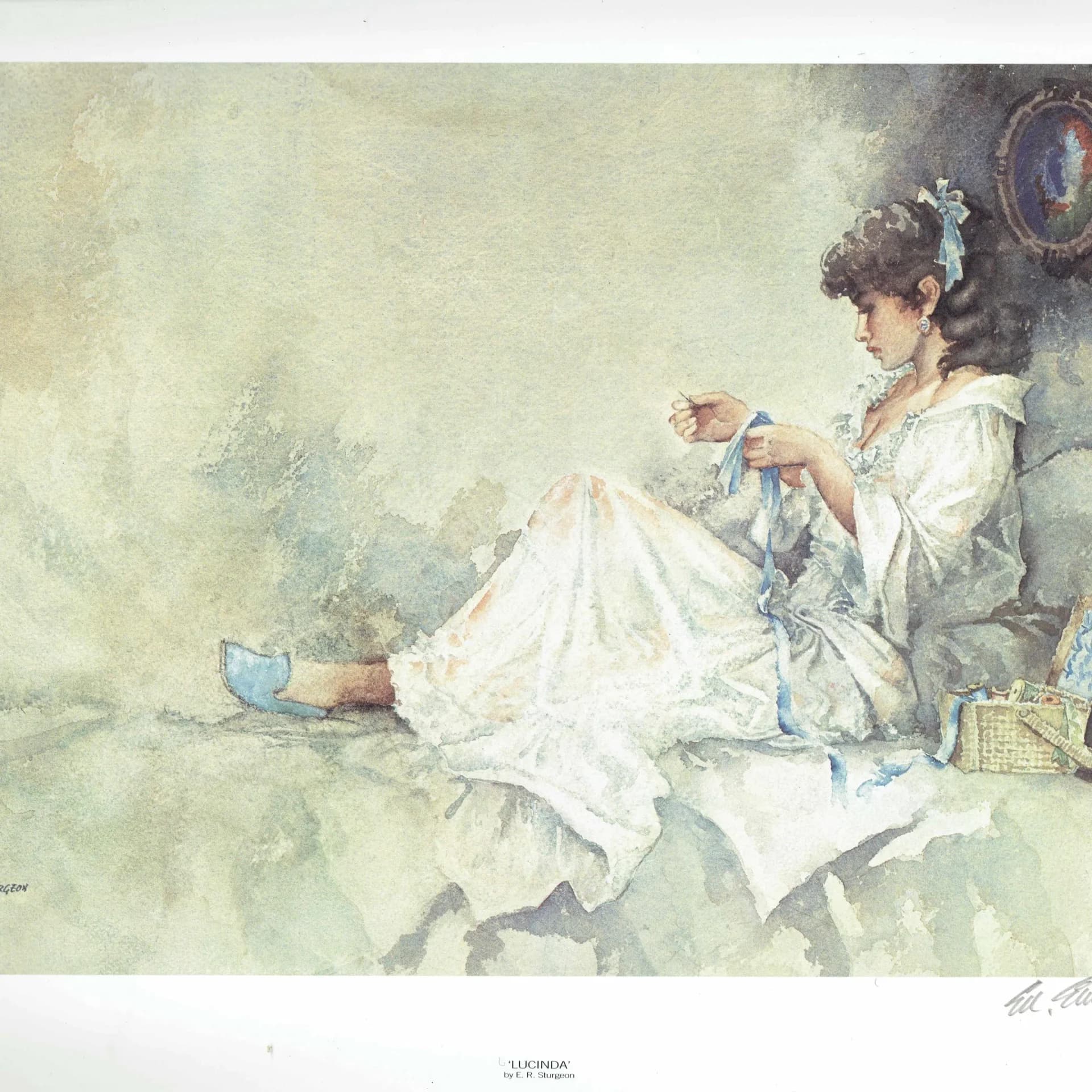 1990s Lucinda & Samantha Prints x2 - Vintage Limited Edition Signed By Sturgeon - 16.5 x 12 in