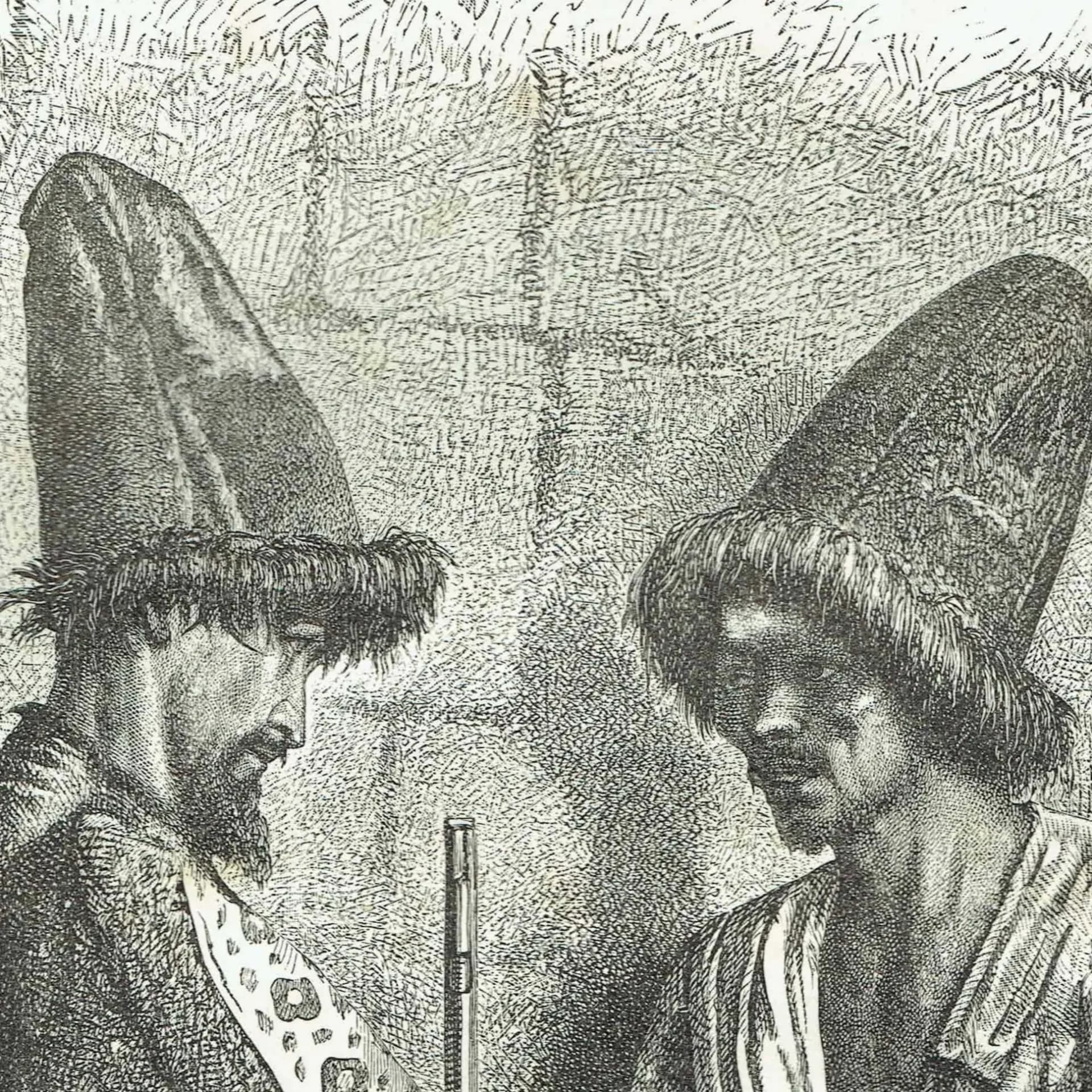 c.1875 Mendicant Dervishes of Central Asia - Antique Engraving - Illustrated Travels Victorian Portrait - 8 x 11.5 in