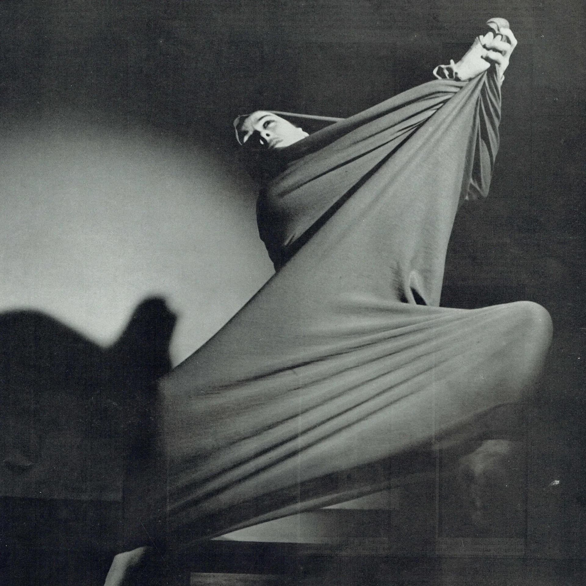 1947 Martha Graham Lamentation - Original Vintage Print of capture by Barbara Morgan - Modern Dance Portrait - Soleils - 10.25 x 12 in