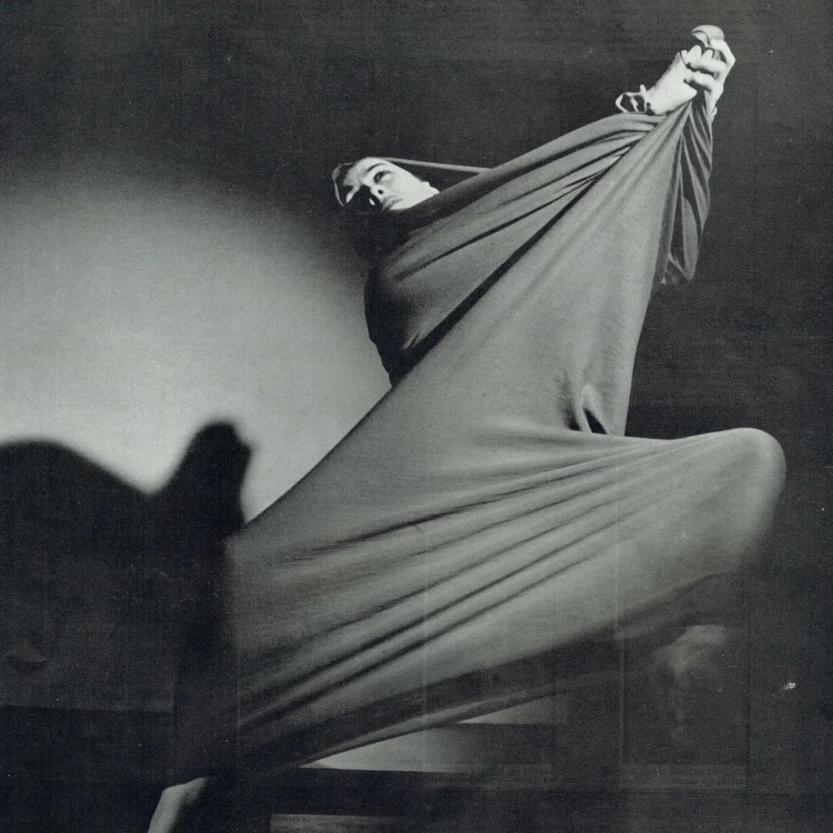 1947 Martha Graham Lamentation - Original Vintage Print of capture by Barbara Morgan - Modern Dance Portrait - Soleils - 10.25 x 12 in