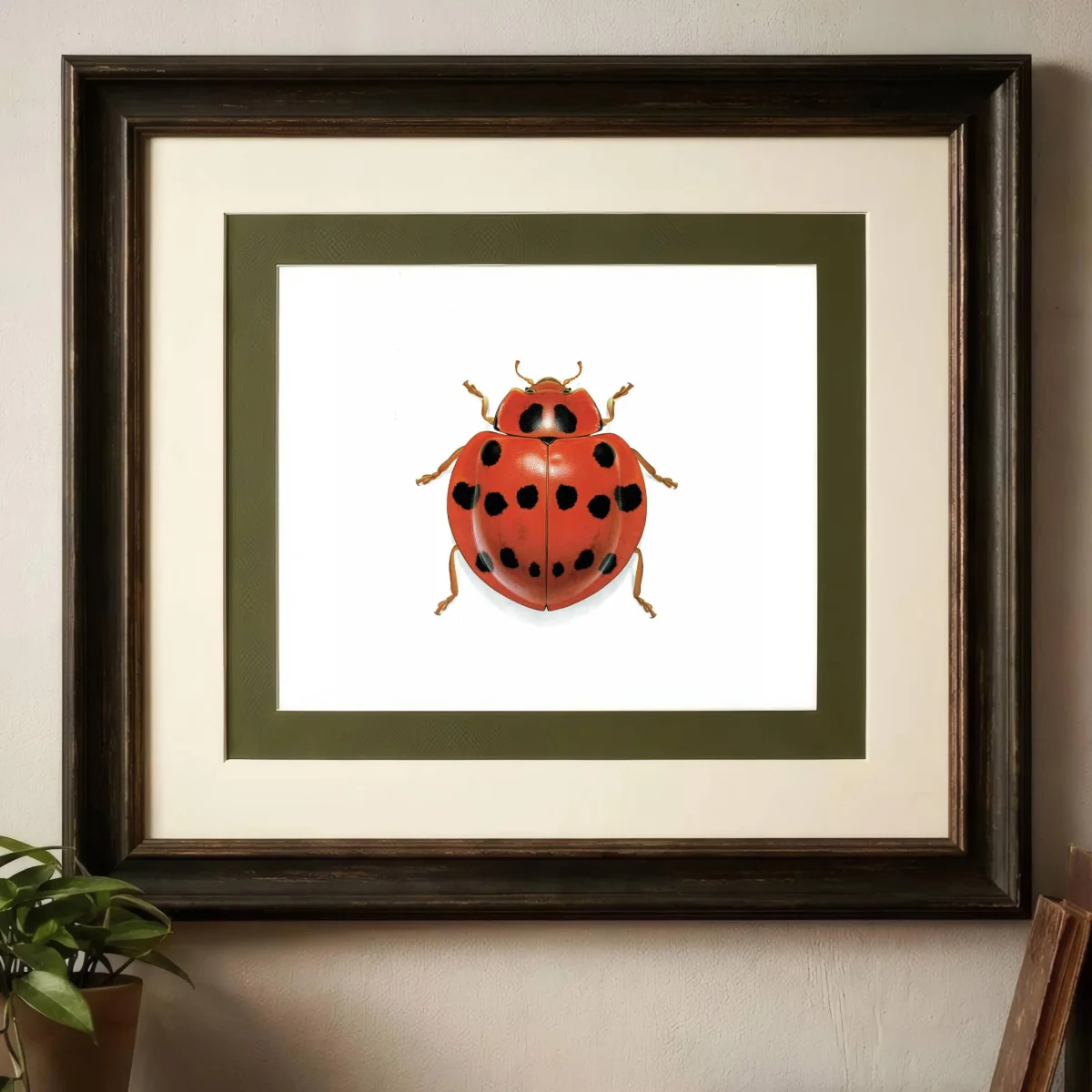 1986 Ladybird Callicaria Superba Print - Durin Bernard Les Insectes Scientific Illustration - Mulsan Entomology - 11 x 13 in