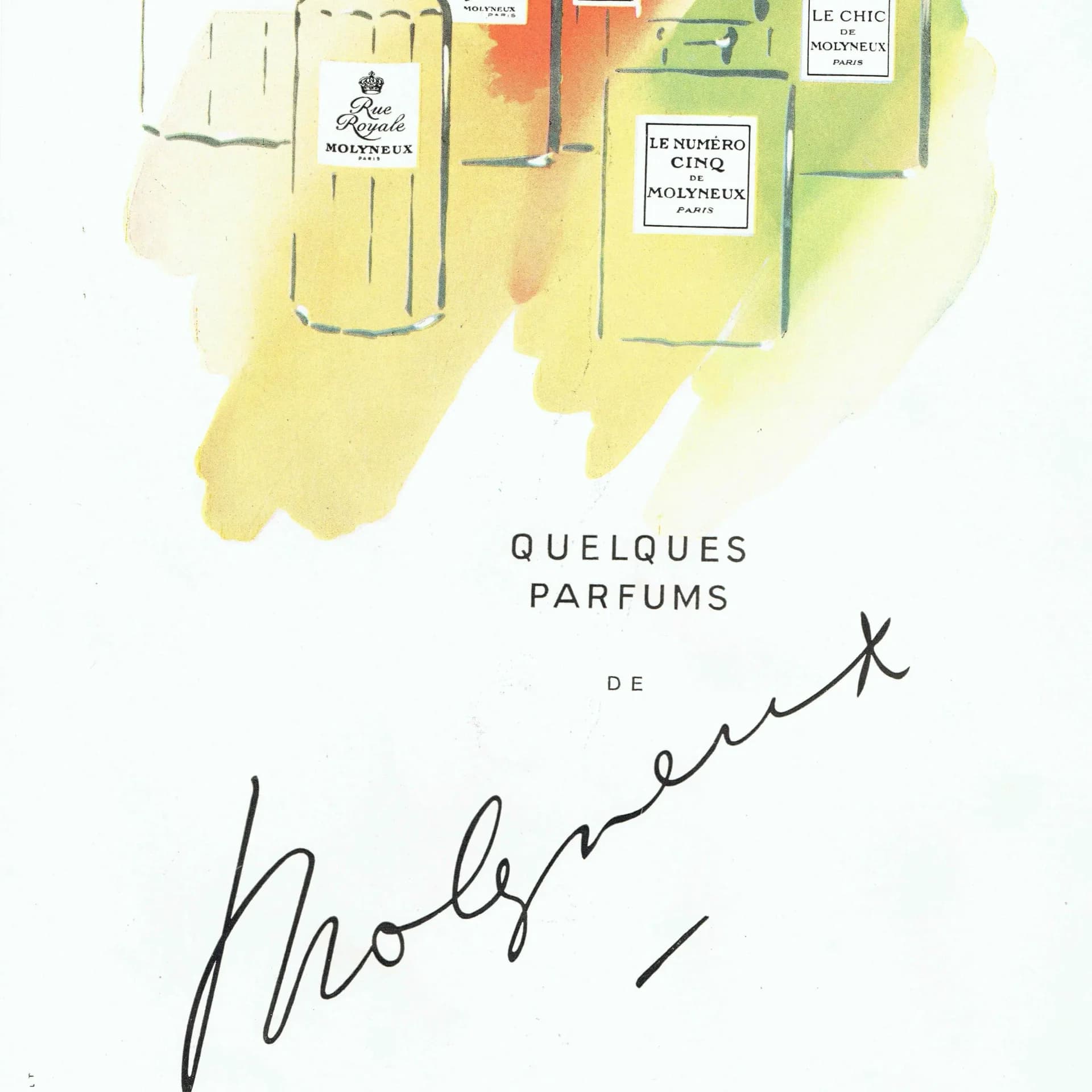 1947 Lanvin Parfums Arpège & Scandal - Original Vintage Print By Nathan - French Luxury Fashion Perfume Ad Soleils Folio - 8.5 x 11.9 in