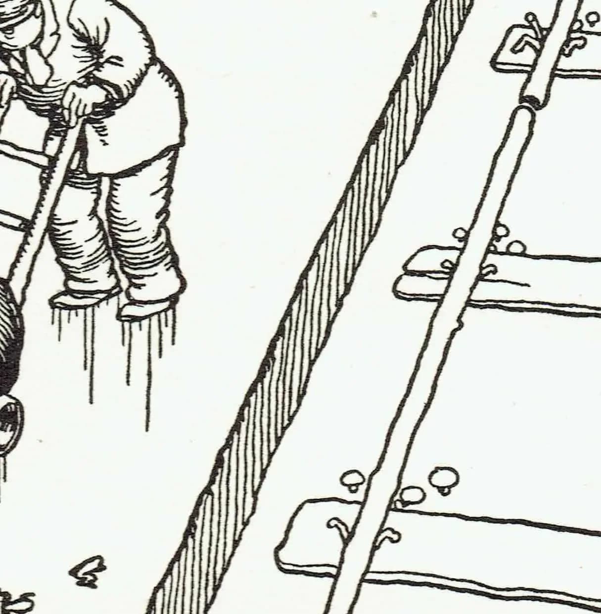 1935 Railway Humour - Original Vintage Print By Heath Robinson - Great Western Railway Centenary Cartoon Satire - 7 x 9.5 in