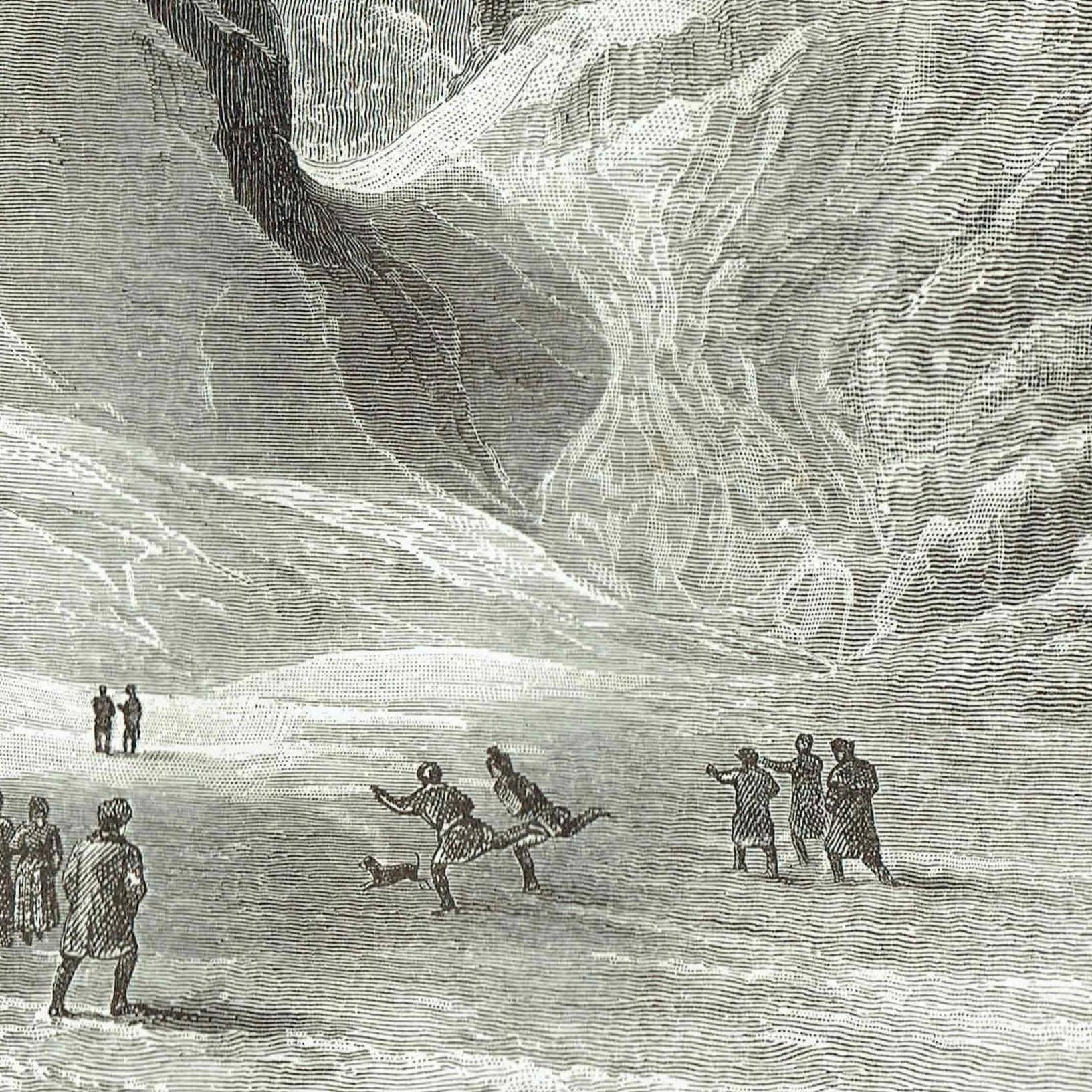 1885 Montmorenci Falls Winter - Antique Print - Canadian Pictures Quebec Landscape - 10.75 x 7.25 in