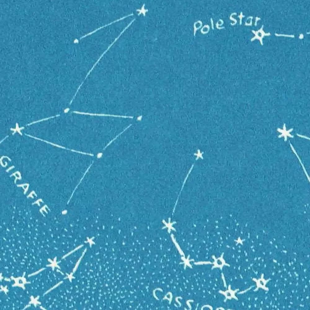 1952 Autumn Sky Star Chart - Original Vintage Print By H.A. Rey - Constellation Map Celestial Astronomy Educational - 8 x 11 in