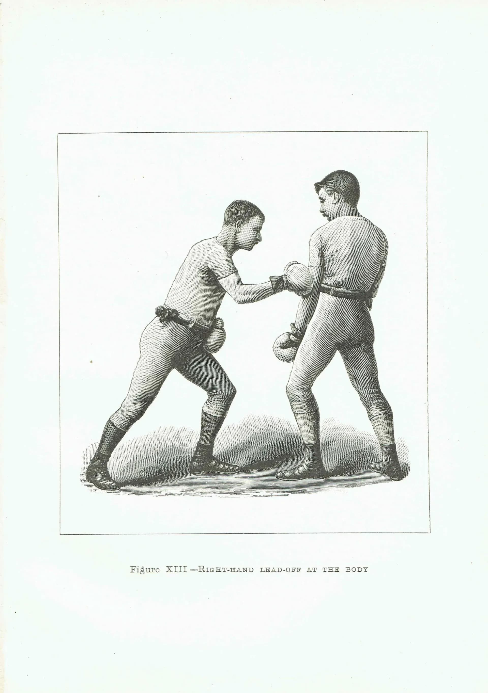 1889 Boxing Stance - Original Antique Print - Badminton Library Victorian Sport Pugilism Athletic Training Instruction - 5 x 7 in