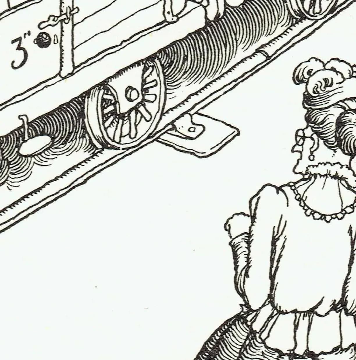 1935 Railway Locomotive Cartoon - Original Vintage Print By Heath Robinson - Great Western Railway Centenary Humour - 7 x 9.5 in