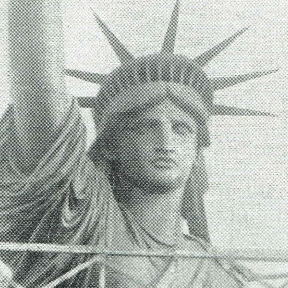 1947 Statue of Liberty Paris during Construction in Paris - Original Vintage Print - Soleils Folio French Art Review - 10.5 x 13.5 in