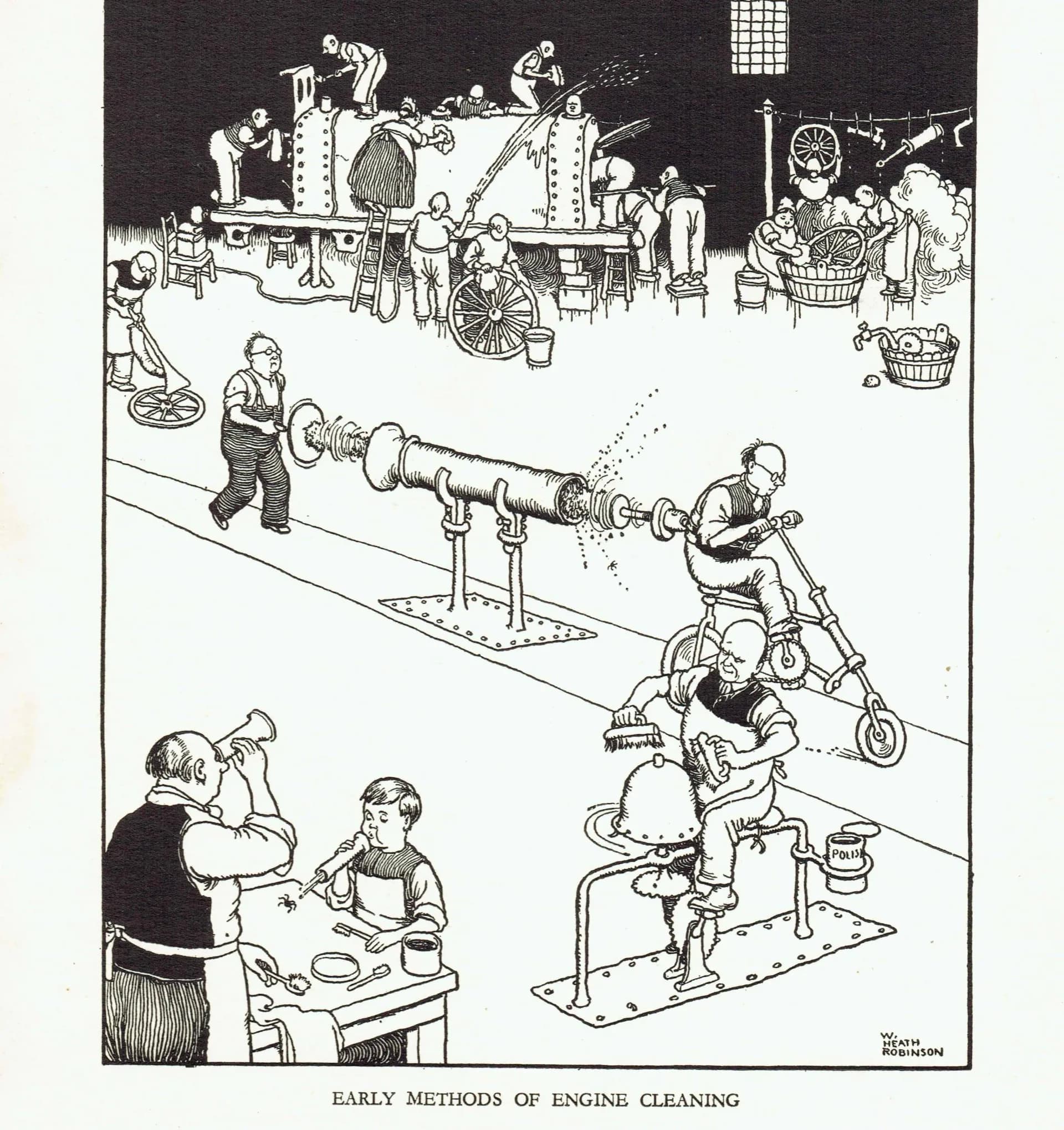 1935 Railway Policeman Saves Situation - Original Vintage Print By Robinson - Great Western Railway Humorous Cartoon - 7 x 9.5 in