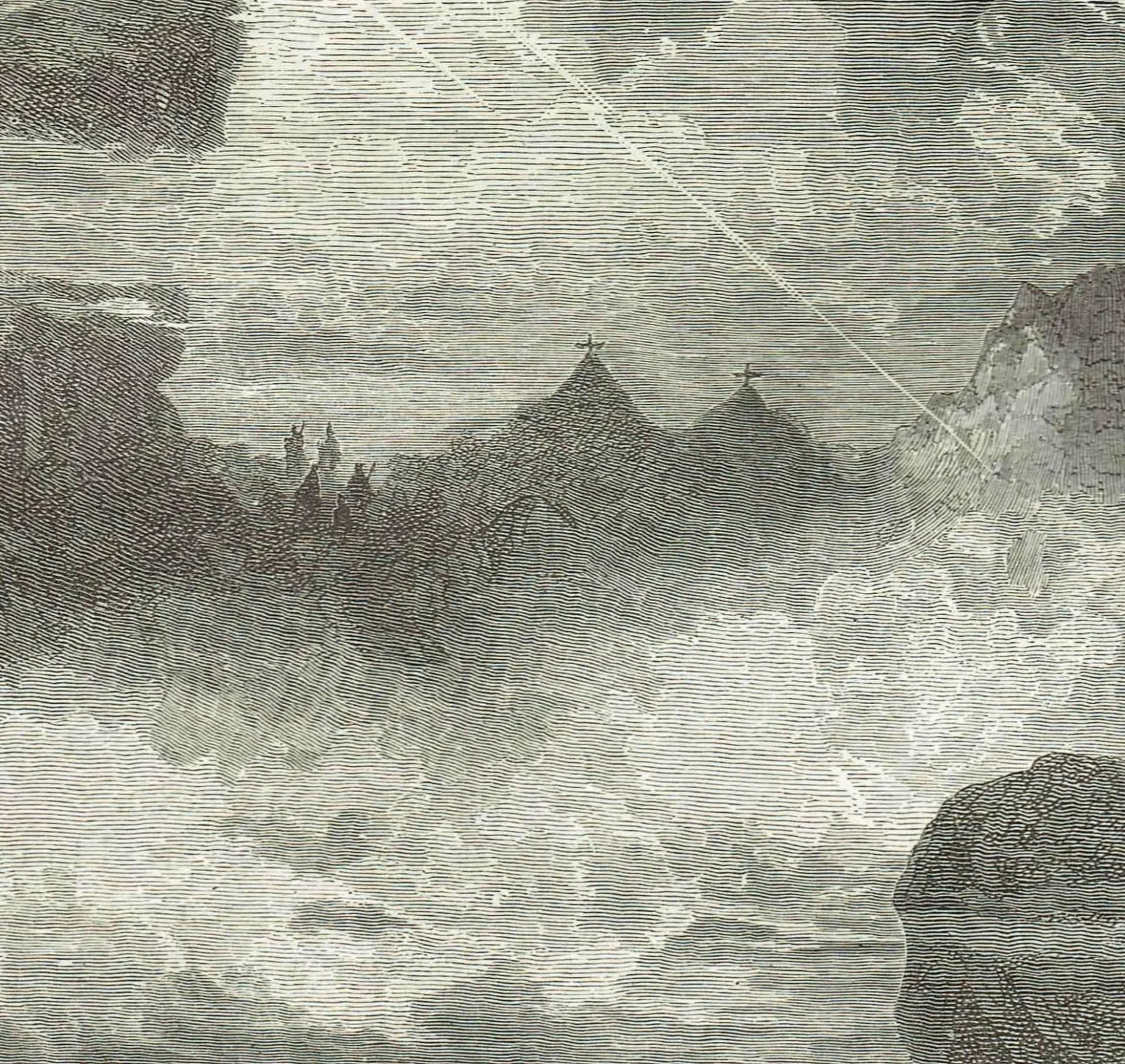 1871 Passage of the Cordilleras - Antique Engraving - Andes Mountain Travel Landscape South America Illustrated Travels 8 x 11.5 in