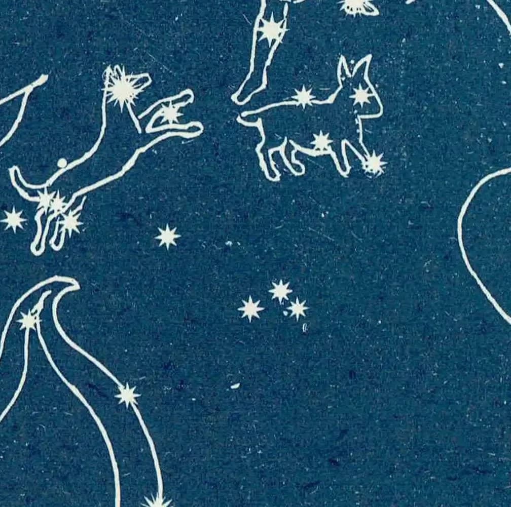 1944 Original Constellation Figures Capella Quarter Winter Star Map - Vintage Astronomy Print - Scientific Atlas - 4 x 6 in