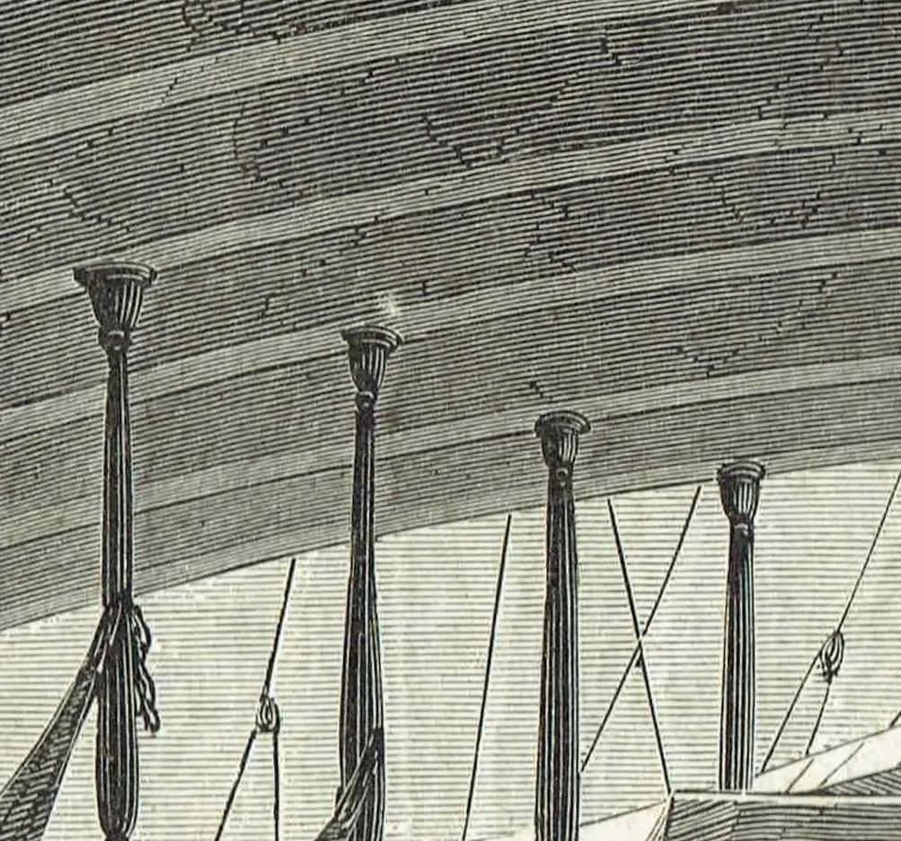 1870s Steamboat Interior Woodblock Original Victorian Print - Orinoco River Travel - Antique Book Illustration - 12 x 8.5 in