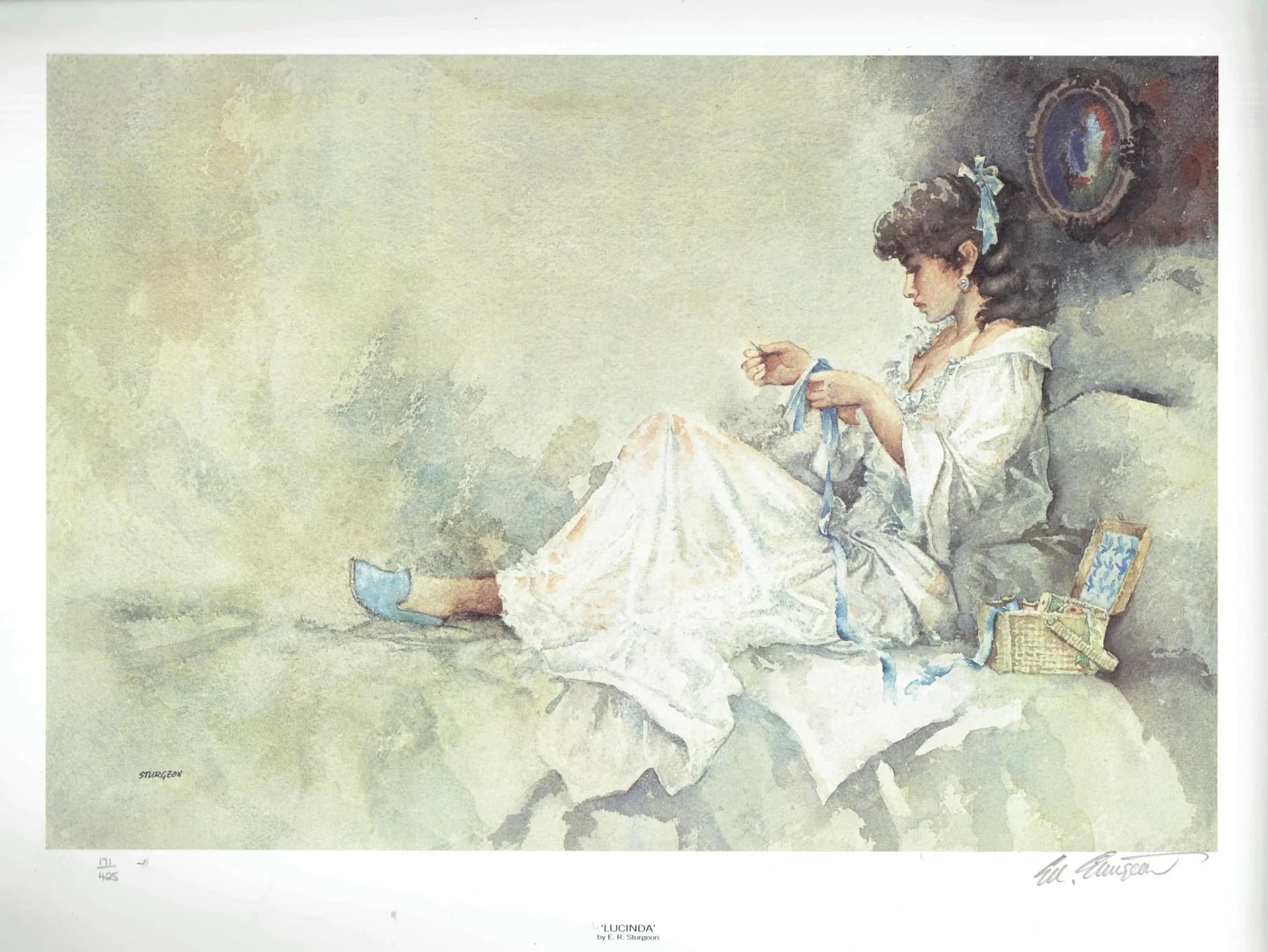 1990s Lucinda & Samantha Prints x2 - Vintage Limited Edition Signed By Sturgeon - 16.5 x 12 in