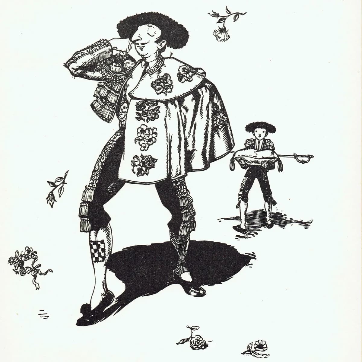 1937 Ferdinand Bull Matador - Original Vintage Print - Story of Ferdinand Children's Book Illustration Pacifism Tale - 7 x 8 in