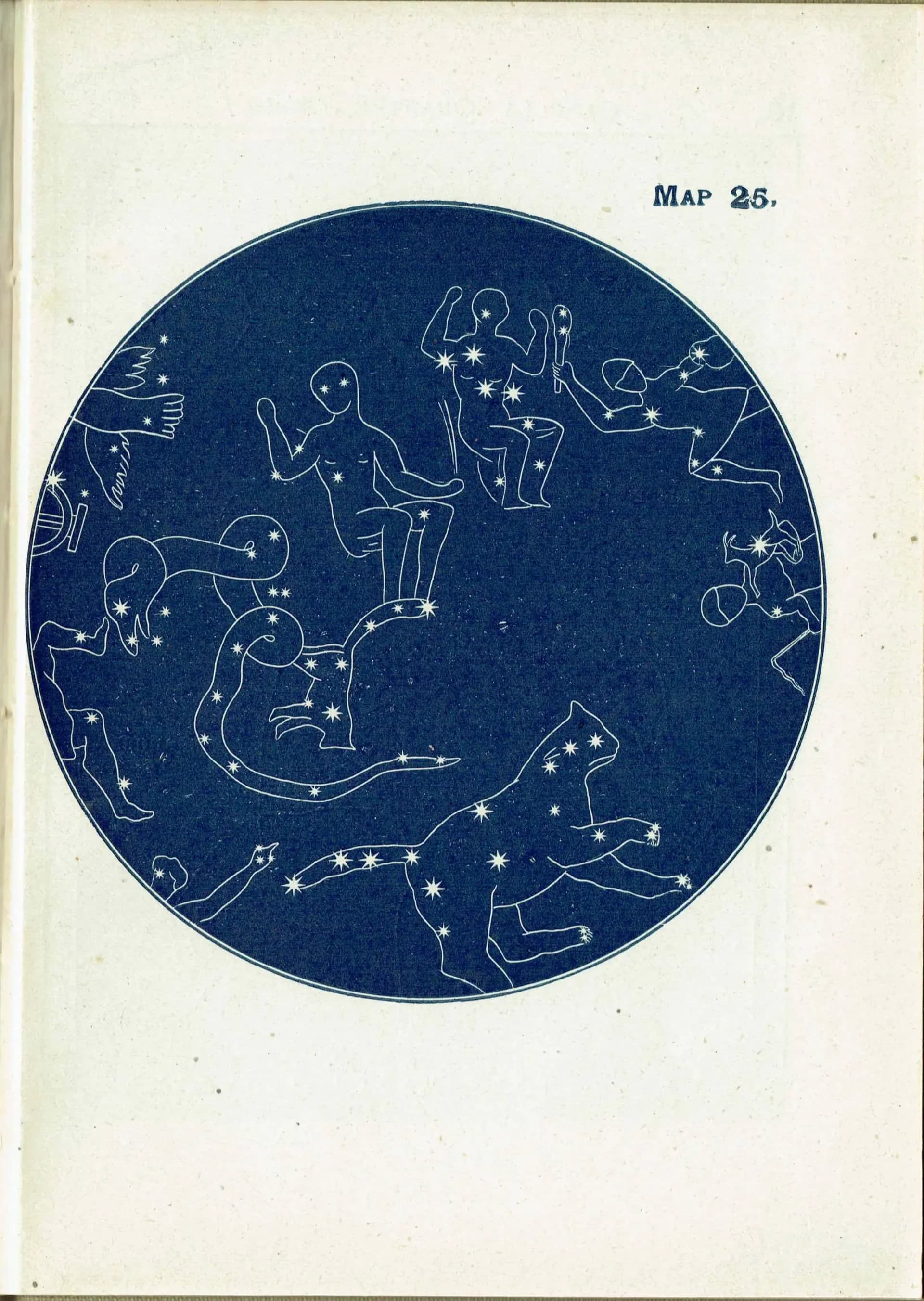 1944 Original North Polar Stars Constellation Map Print - Vintage Celestial Chart - Ancient Star Atlas Guide - 4 x 6 in