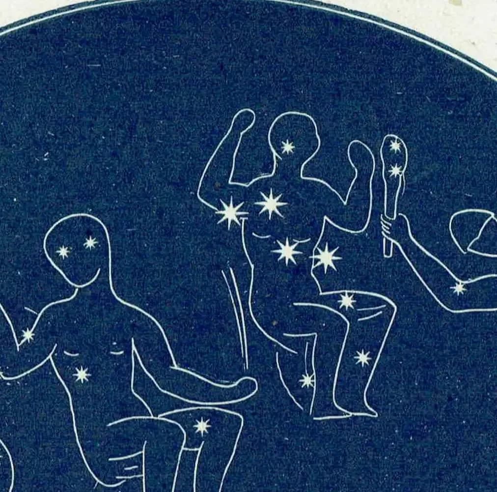 1944 Original North Polar Stars Constellation Map Print - Vintage Celestial Chart - Ancient Star Atlas Guide - 4 x 6 in