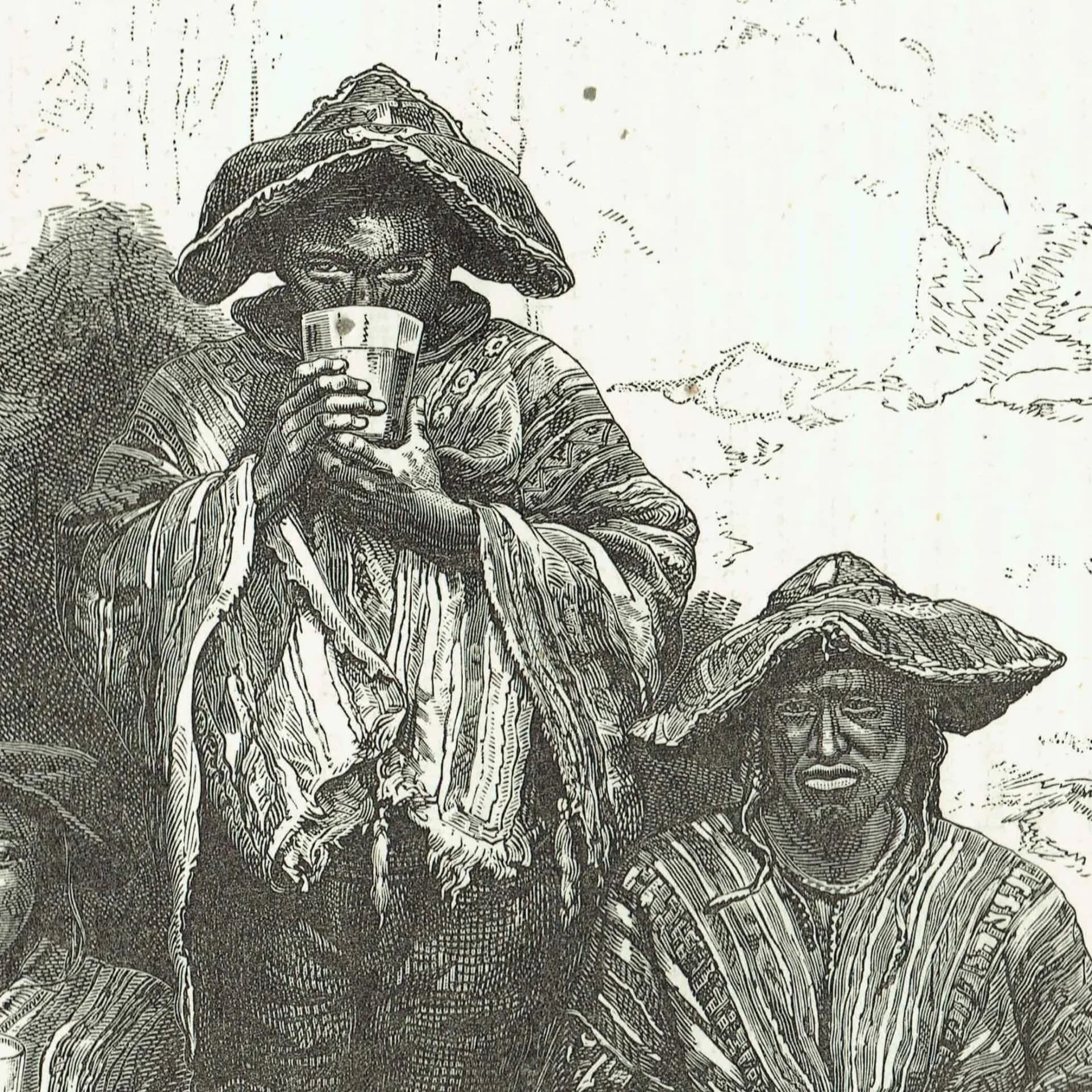 1871 Indian Workmen South America - Antique Engraving - Illustrated Travels edited by H W Bates Victorian Portrait 11.5 x 8 in