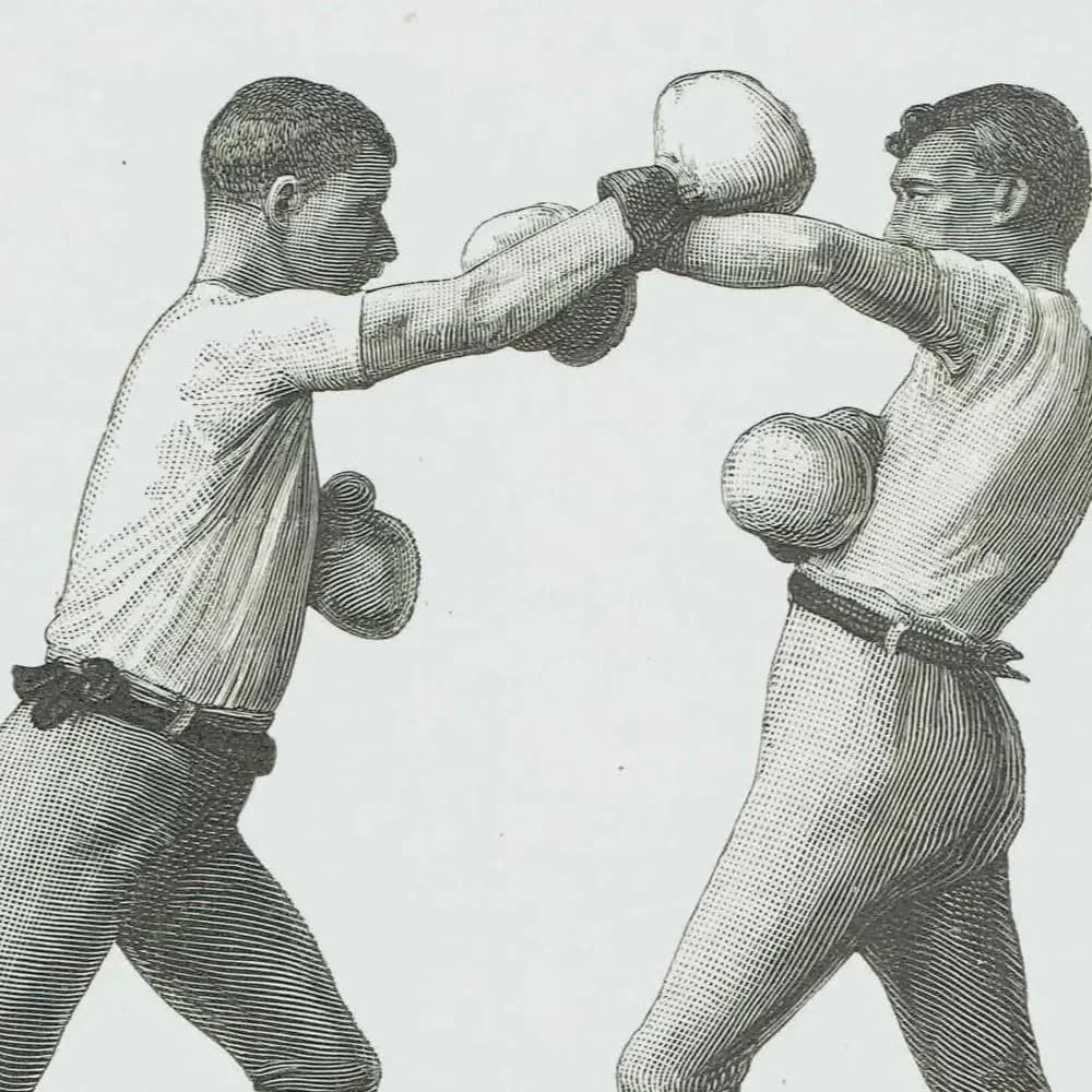 1889 Boxing Left Arm Guard - Original Antique Print - Badminton Library Victorian Sports Pugilism Athletic Training - 5 x 7 in