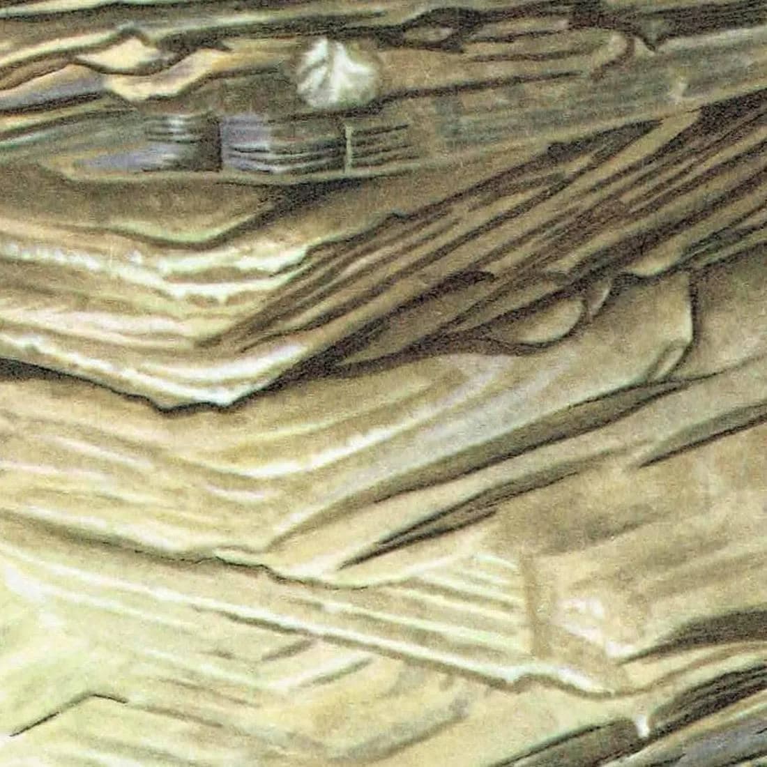 1969 Muscovite Mica - Original Vintage Print By Caspari - Mineral Study Scientific Natural History Geology Art - 7.5 x 10.5 in