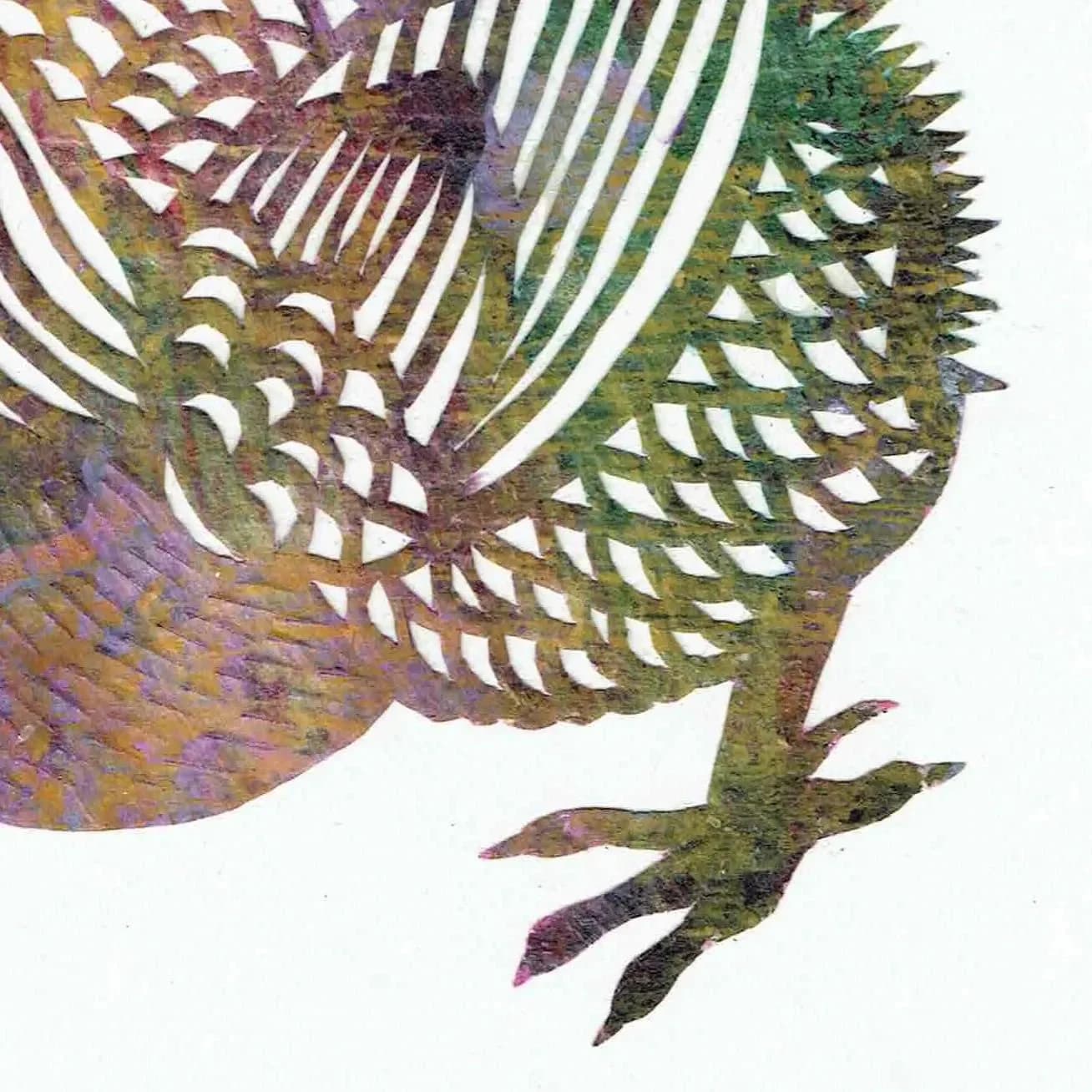 1970s Rooster Paper Cut – Original Vietnamese Folk Art Silhouette