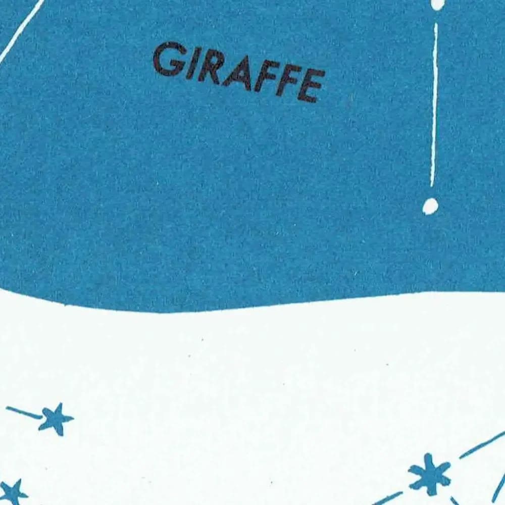 1952 Cepheus Giraffe Cassiopeia Constellation - Original Vintage Print By H.A. Rey - Celestial Navigation Astronomy Chart - 8 x 11 in