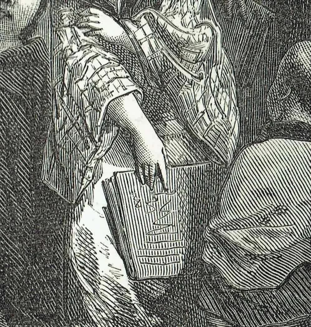 1870s Original Japanese School Woodblock Print - Victorian Educational Scene - Antique Book Illustration - Cultural Study - 12 x 8.5 in