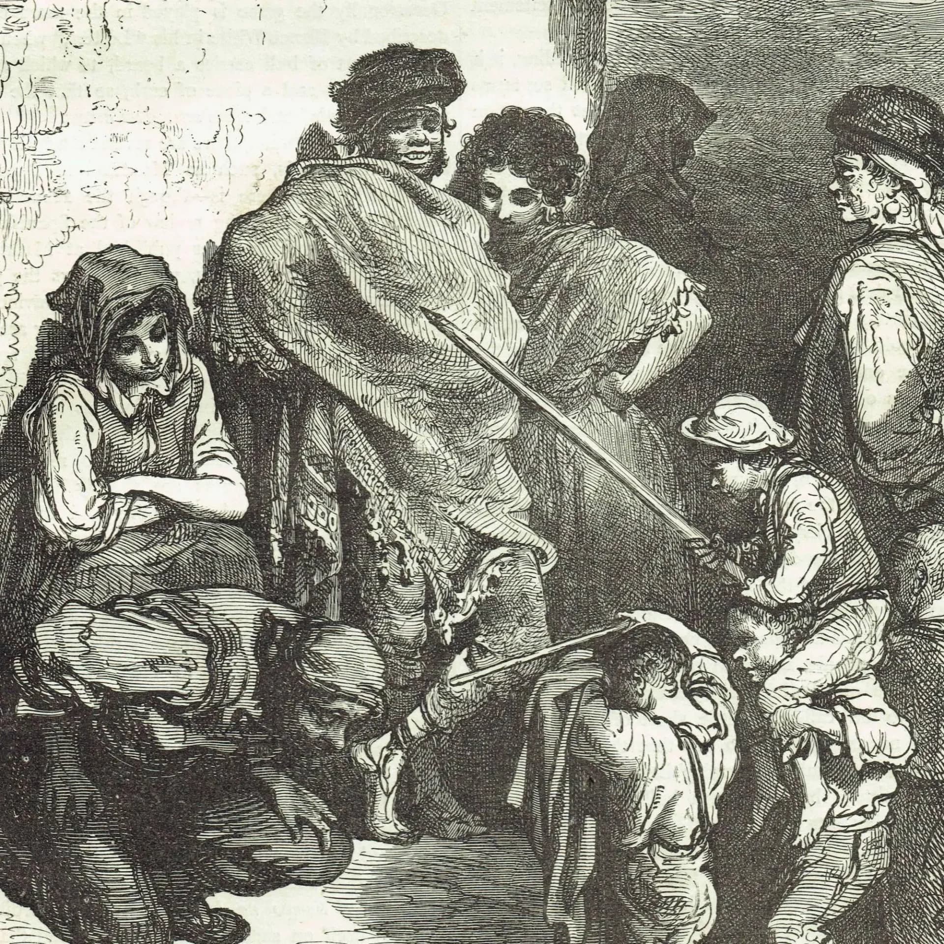 1870s Boys Playing At Bull-Fighting Original Woodblock Print - Children Portrait - Antique Victorian Travel Book Illustration - 8.5 x 12 in
