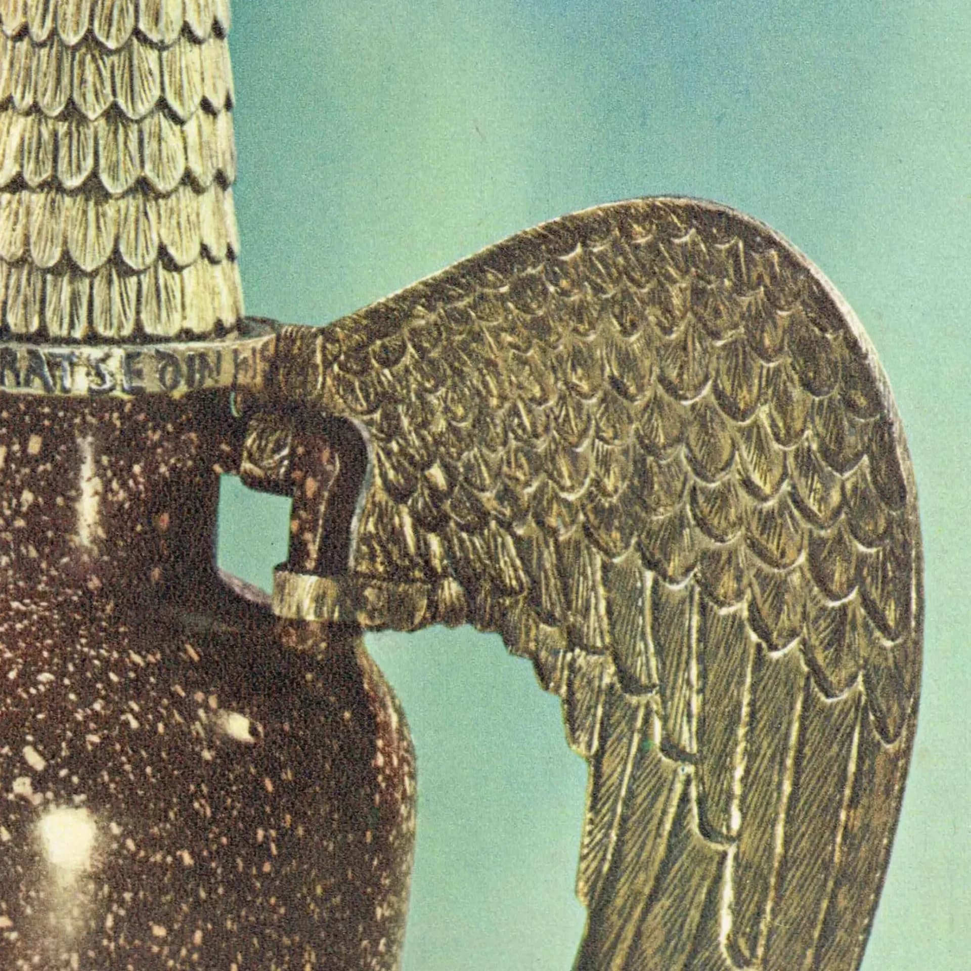 1947 Suger Aigle Vase - Original Vintage Print - 12th Century Medieval Goldsmith Reliquary French Art Soleils Folio - 9.75 x 13.4 in