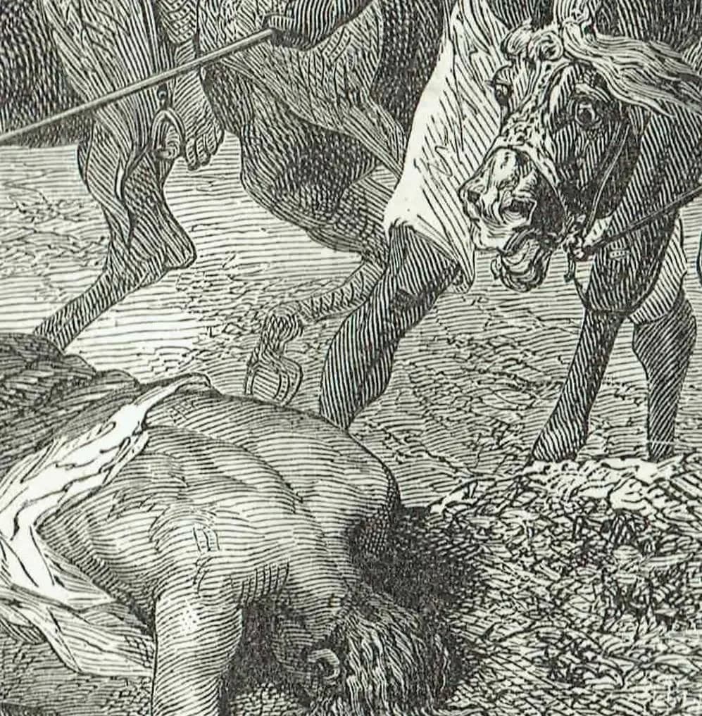 1870s Abyssinian Warfare Battle Scene Woodblock Print - Military History Engraving - Victorian Travel Book Illustration - 12 x 8.5 in