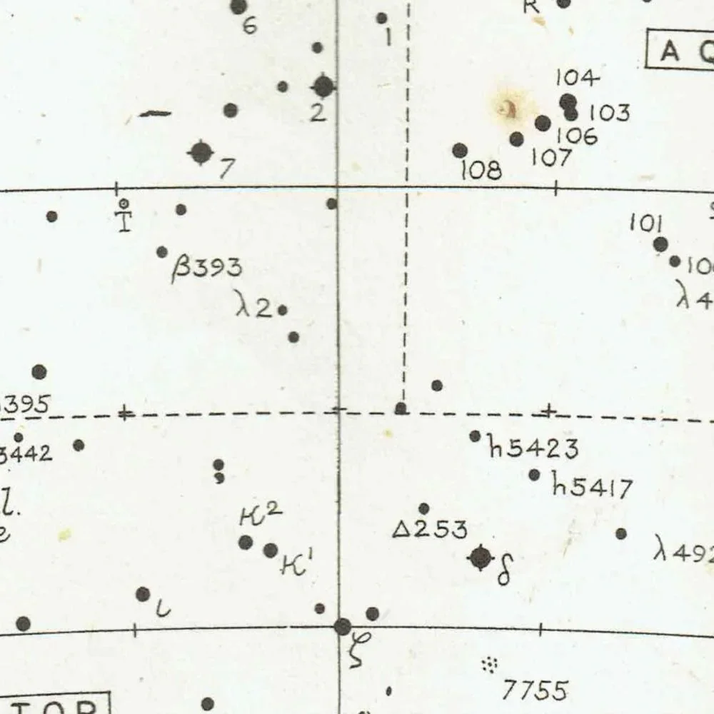 1943 Pegasus & Andromeda Star Chart - Original Vintage Print By Norton - Celestial Map Astronomy Constellation Atlas - 8.5 x 10.4 in