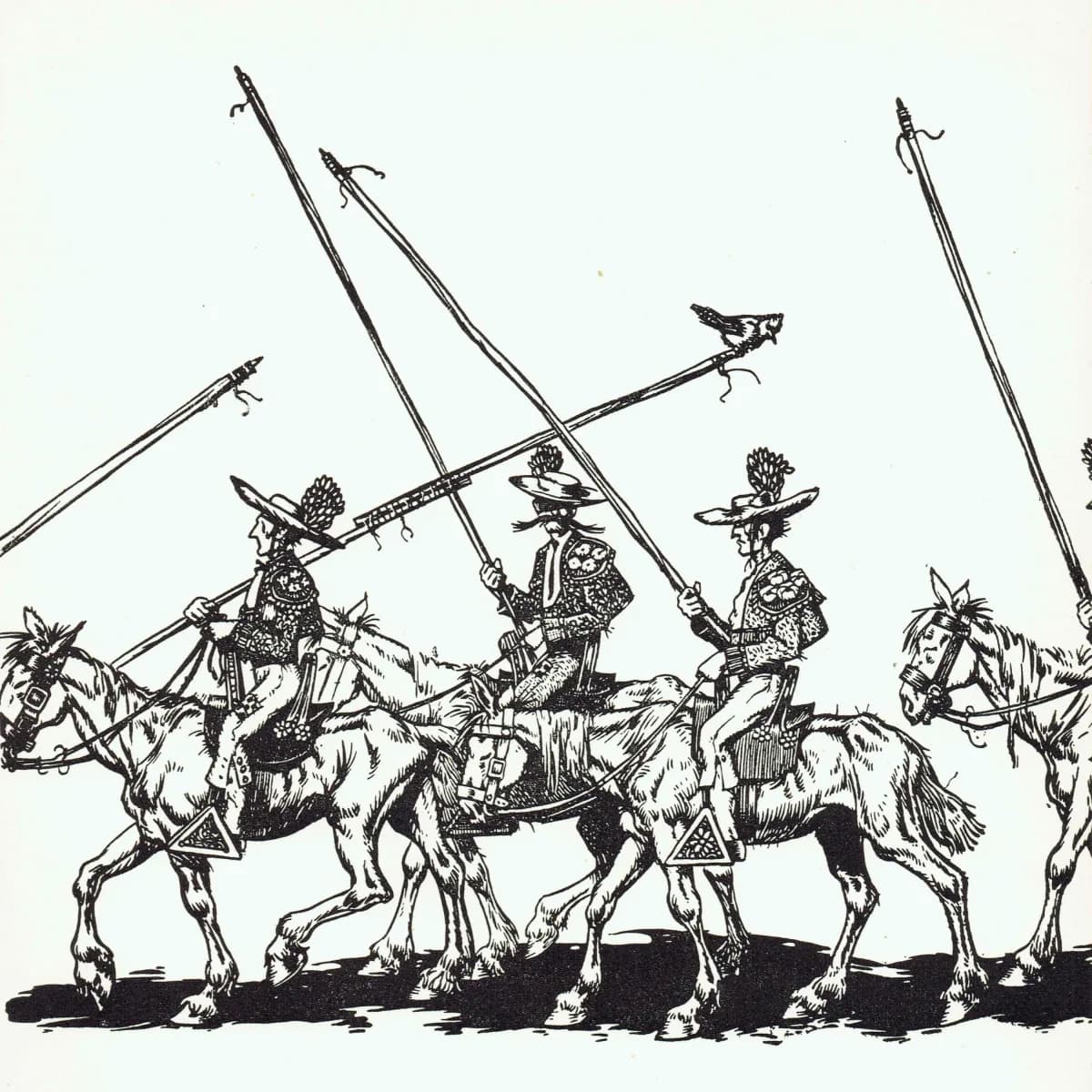 1937 Ferdinand Bull Picadors - Original Vintage Print - Story of Ferdinand Children's Book Illustration Spanish Bullfighting - 7 x 8 in