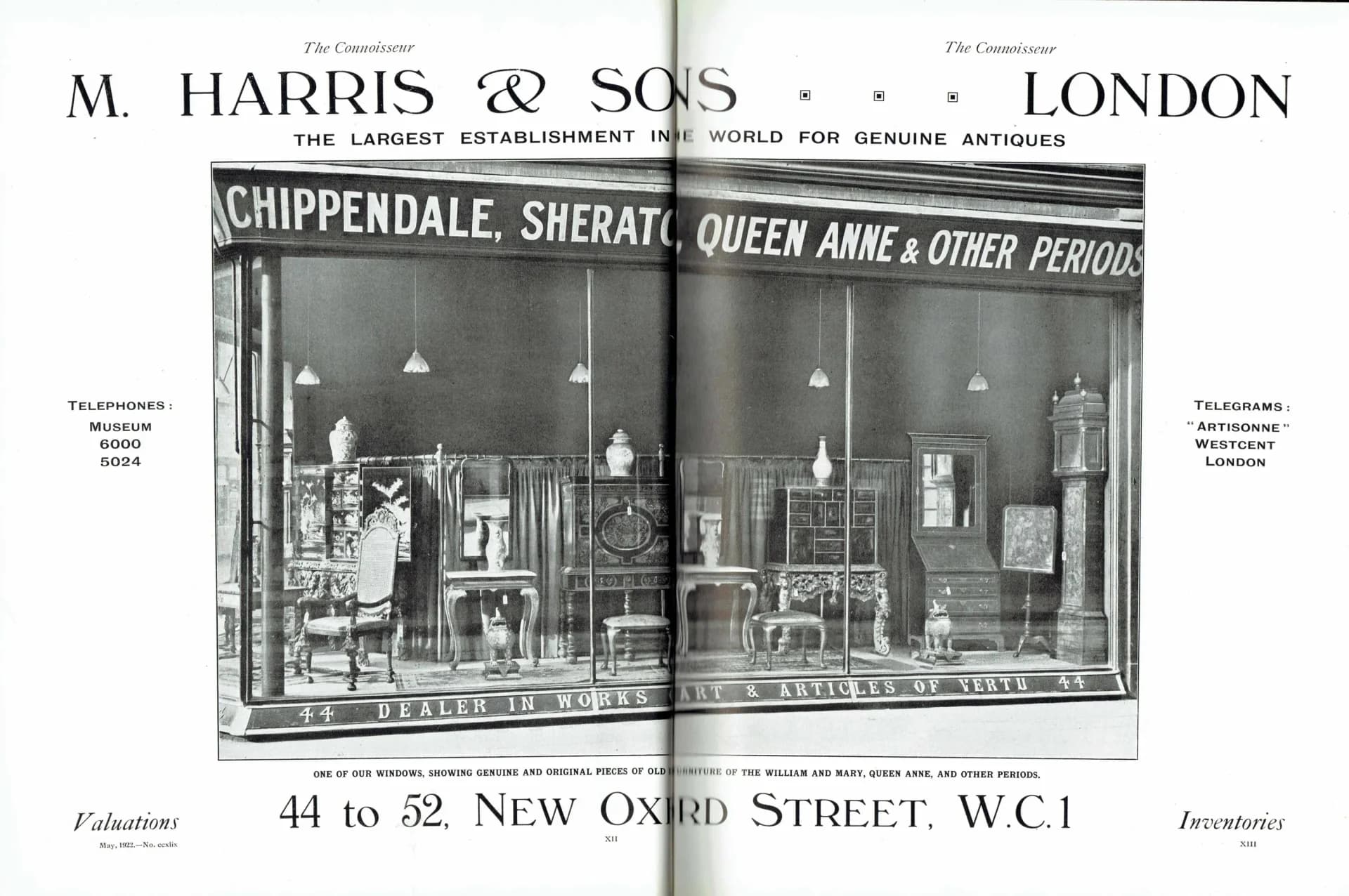 1922 Book vol 63 The Connoisseur: An Illustrated Magazine for Collectors - 8 x 10.5 in - 15 volumes available 1903-1922