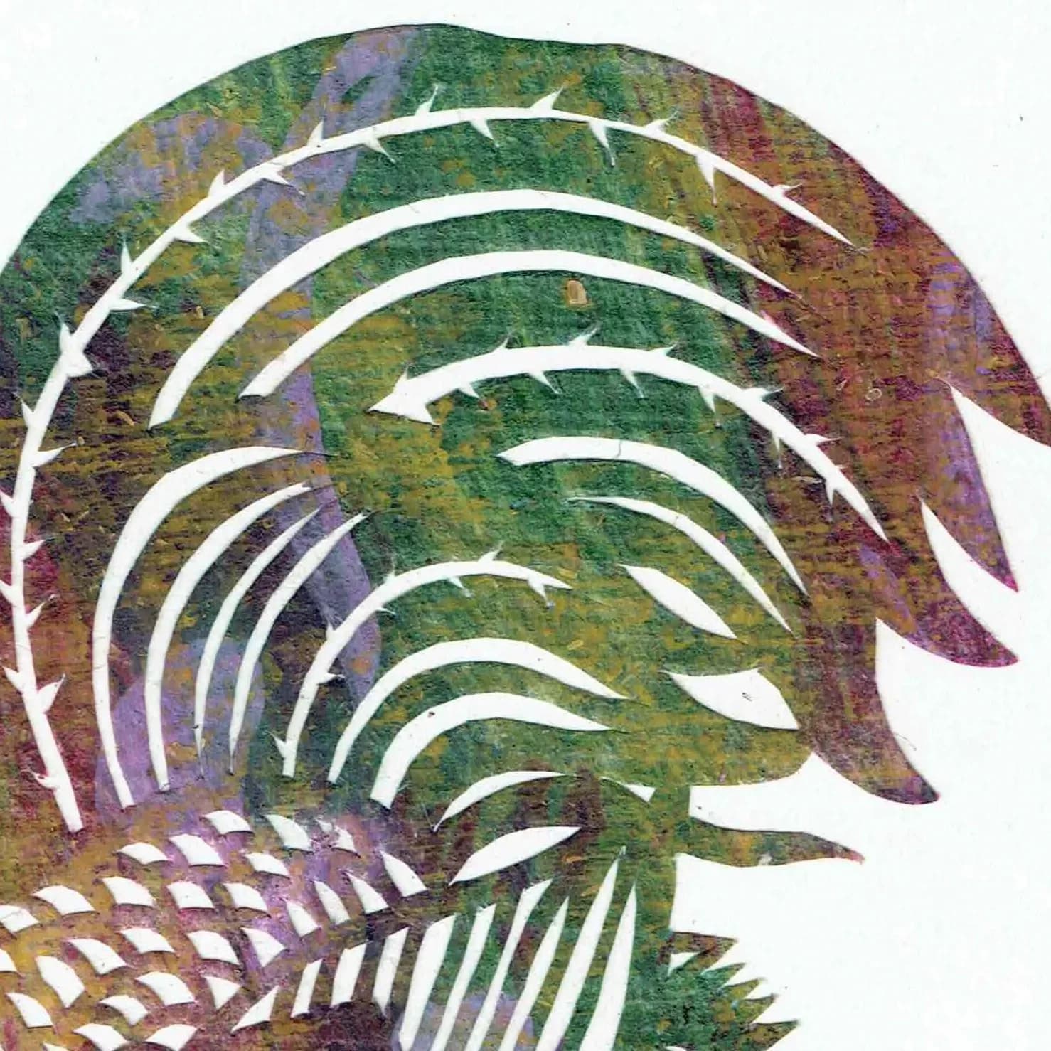 1970s Rooster Paper Cut – Original Vietnamese Folk Art Silhouette