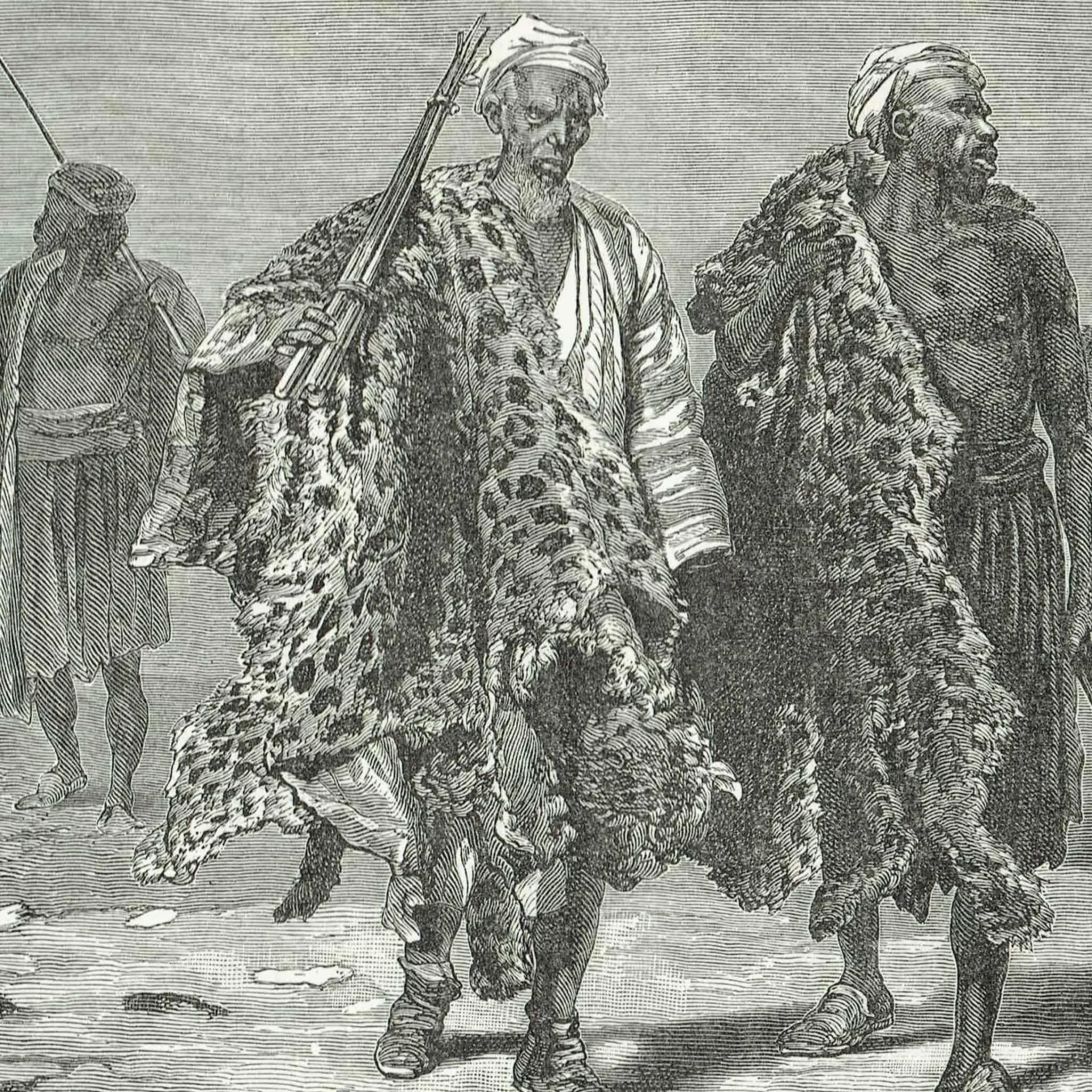 1869 Arabs Bringing Skins to Market Mesopotamia - Original Antique Print - Illustrated Travels Bates Royal Geographical - 11.75 x 8.75 in