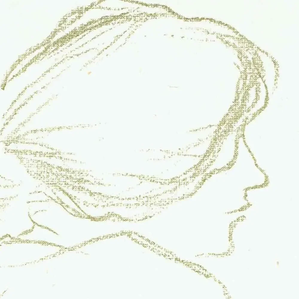 1898 Original Print of Study in Crayon - By Forain - French Impressionist Figure Portrait The Studio - 7.5 x 11 in