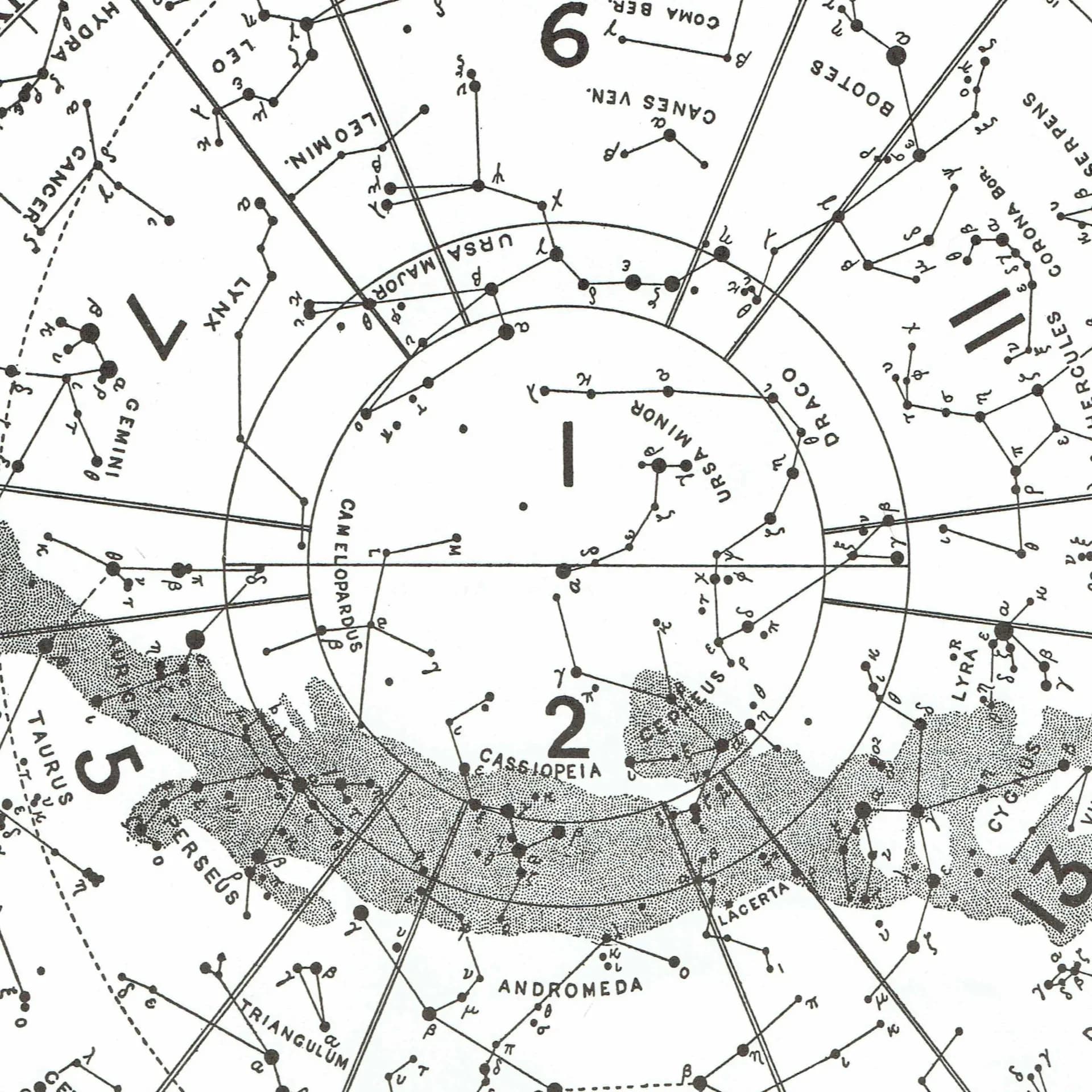 Vintage 1978 Northern Index Map - Celestial Star Chart Print