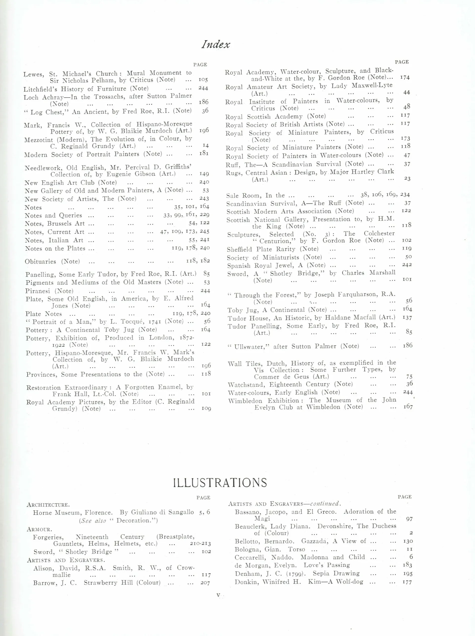 1922 Book vol 63 The Connoisseur: An Illustrated Magazine for Collectors - 8 x 10.5 in - 15 volumes available 1903-1922