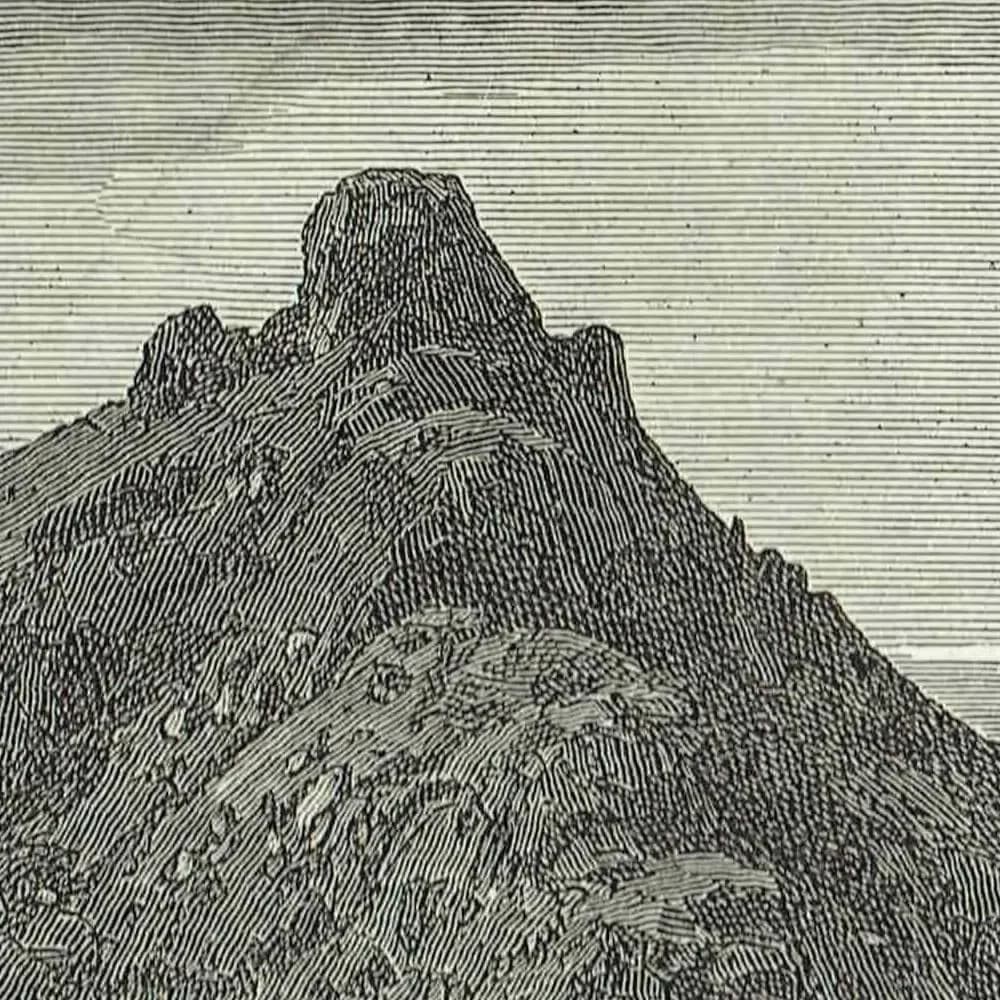 1870s Fort Bowie Arizona Apache Attack Scene Woodblock Print - Western Military History - Victorian Travel Geography - 12 x 8.5 in
