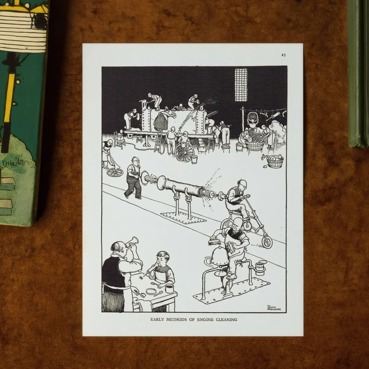 1935 Railway Policeman Saves Situation - Original Vintage Print By Robinson - Great Western Railway Humorous Cartoon - 7 x 9.5 in