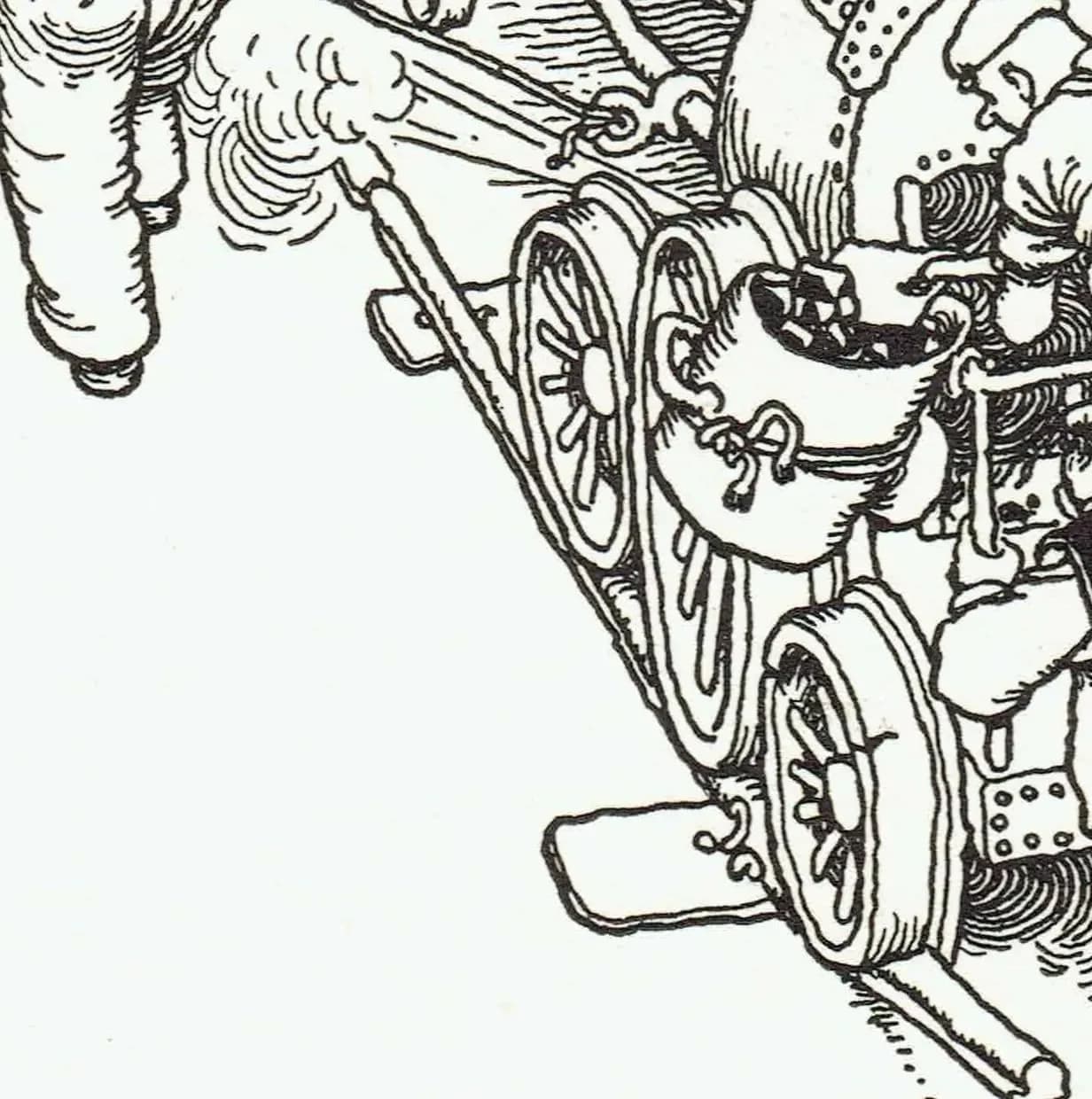 1935 Railway Tunnel Excavator - Original Vintage Print By Heath Robinson - Great Western Railway Centenary Humorous Cartoon - 7 x 9.5 in