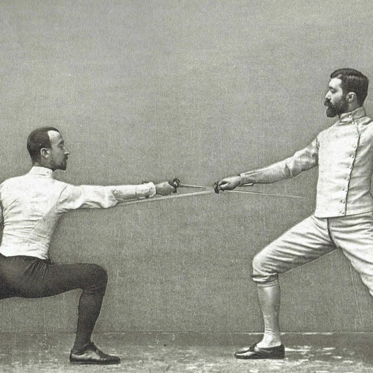 1889 Parry in Seconde Fencing Position - Original Antique Engraving - Badminton Library Victorian Sports Instruction - 5 x 7 in