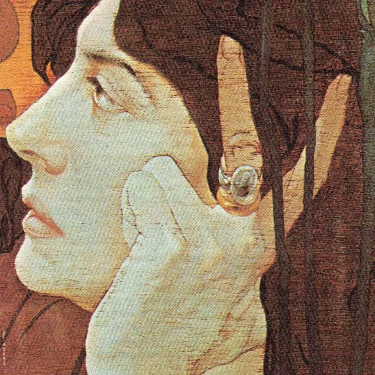 Art Nouveau Woman Portrait Print – De Feure, Gothic Symbolist Art